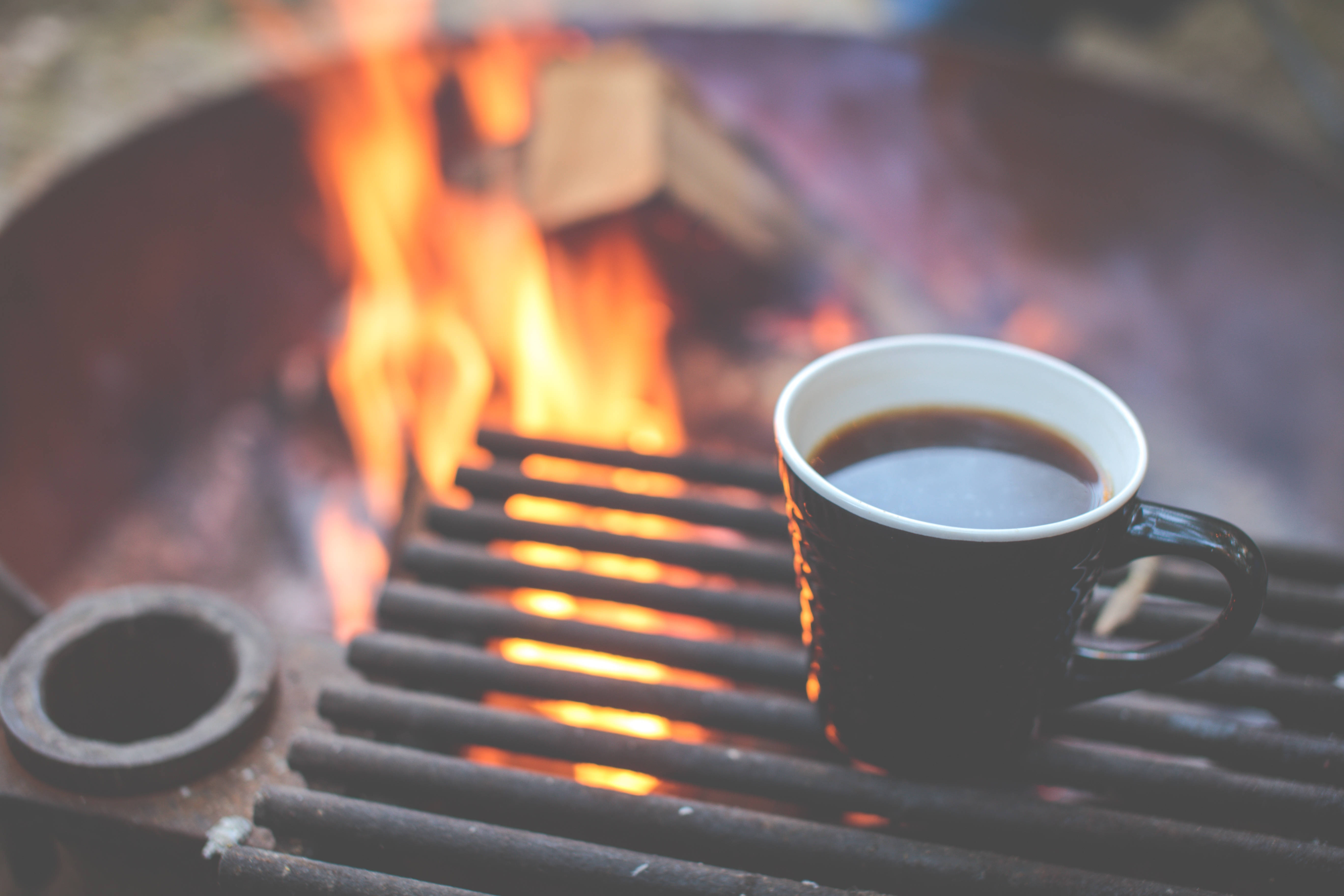 coffee, grill, campfire, 5K Desktop Wallpaper
