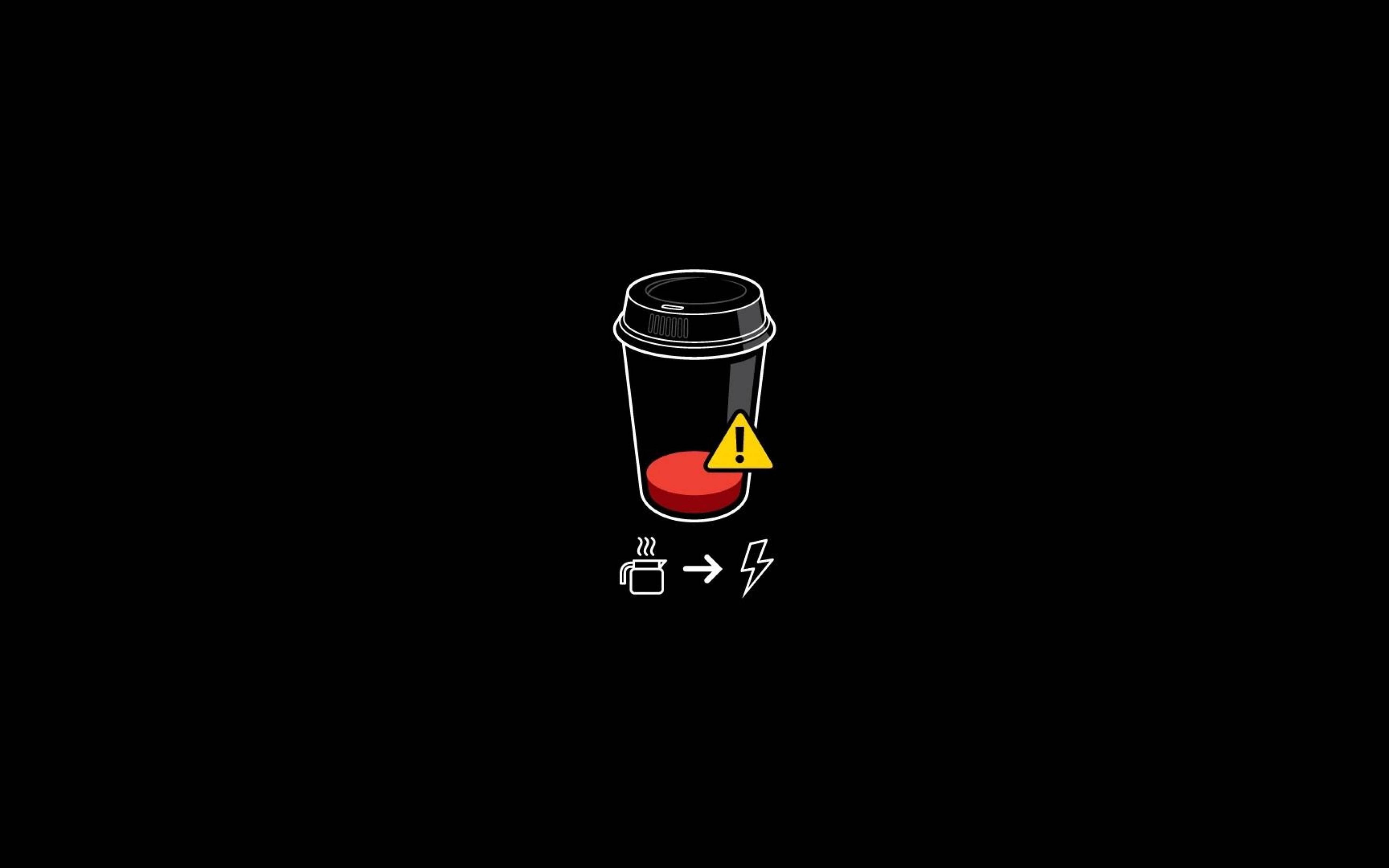 4K Ultra HD, black coffee battery, coffee cup, 5K Desktop Wallpaper