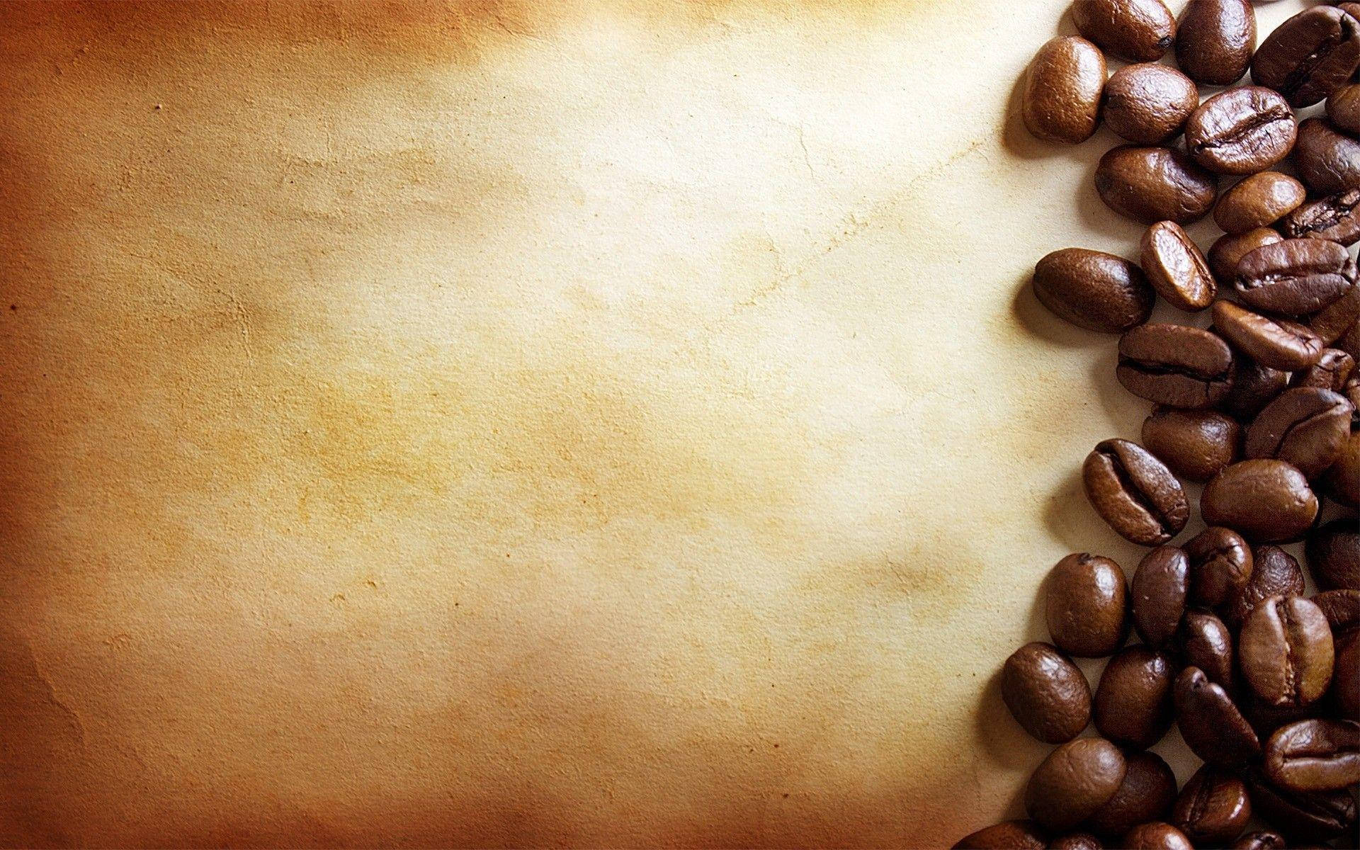 coffee beans, vintage parchment paper, textured, Full HD Desktop Wallpaper
