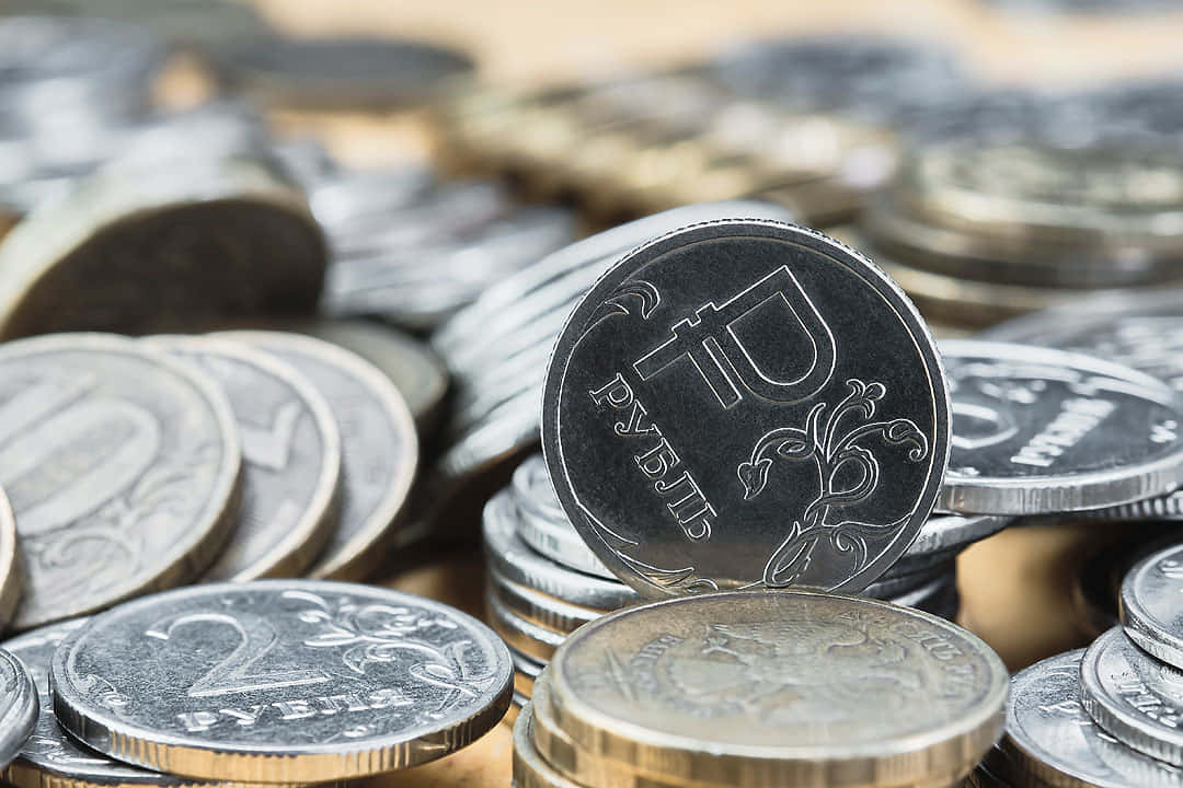 silver ruble coins, Russian ruble coins, Cyrillic text, SD Desktop Wallpaper
