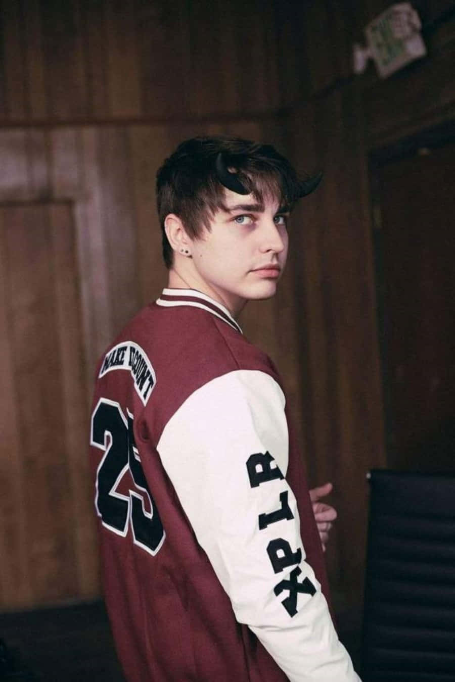 Colby Brock, maroon and white varsity jacket, 25, HD Phone Wallpaper