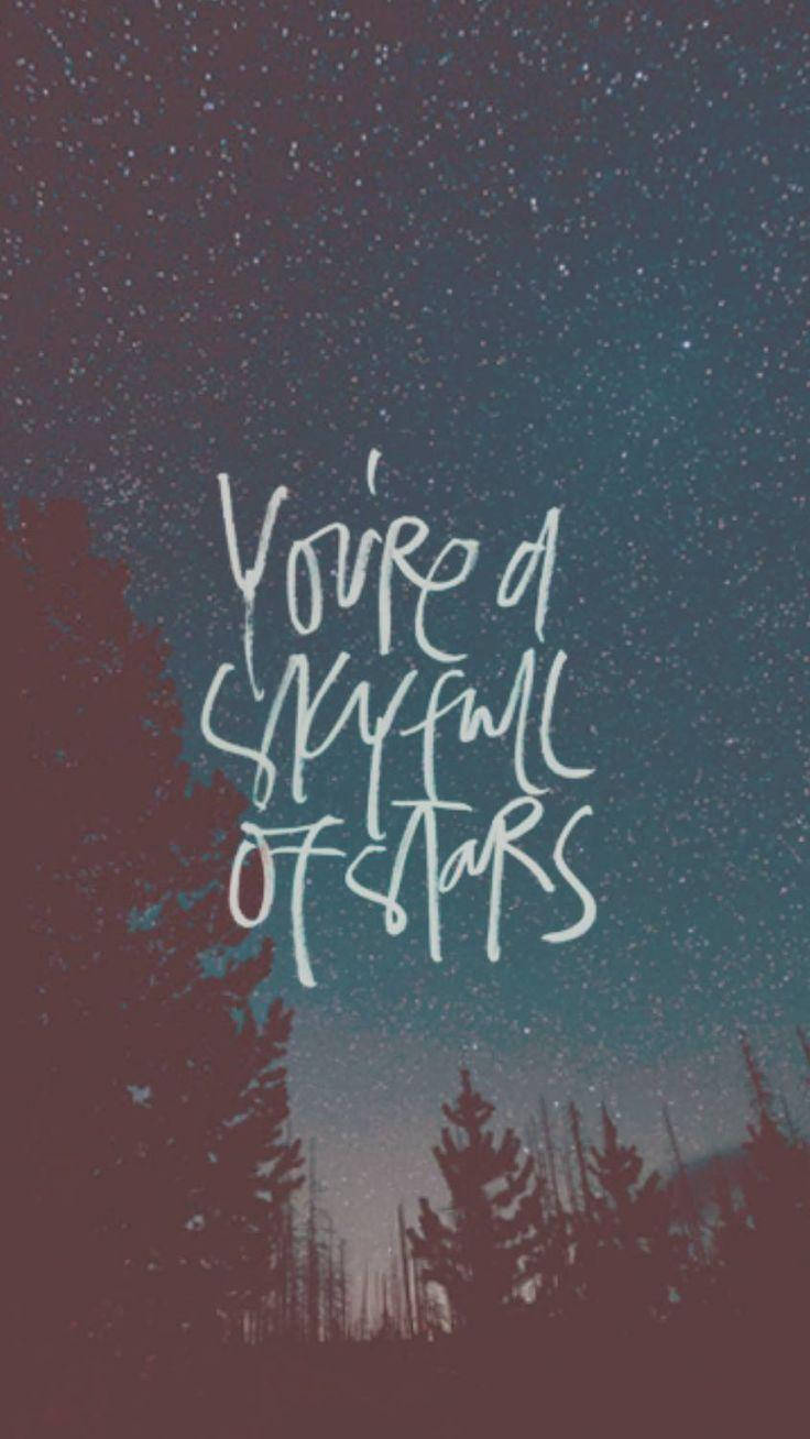 Coldplay, You're a sky full of stars, starry night sky, HD Phone Wallpaper