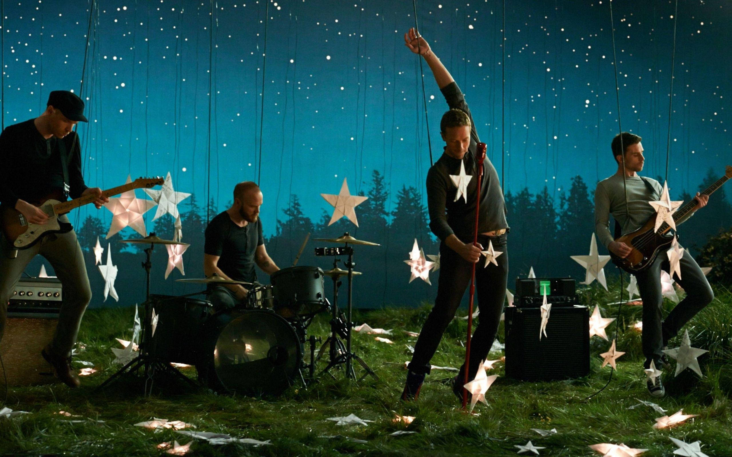 Coldplay, A Sky Full Of Stars, starry night sky, 2K Desktop Wallpaper