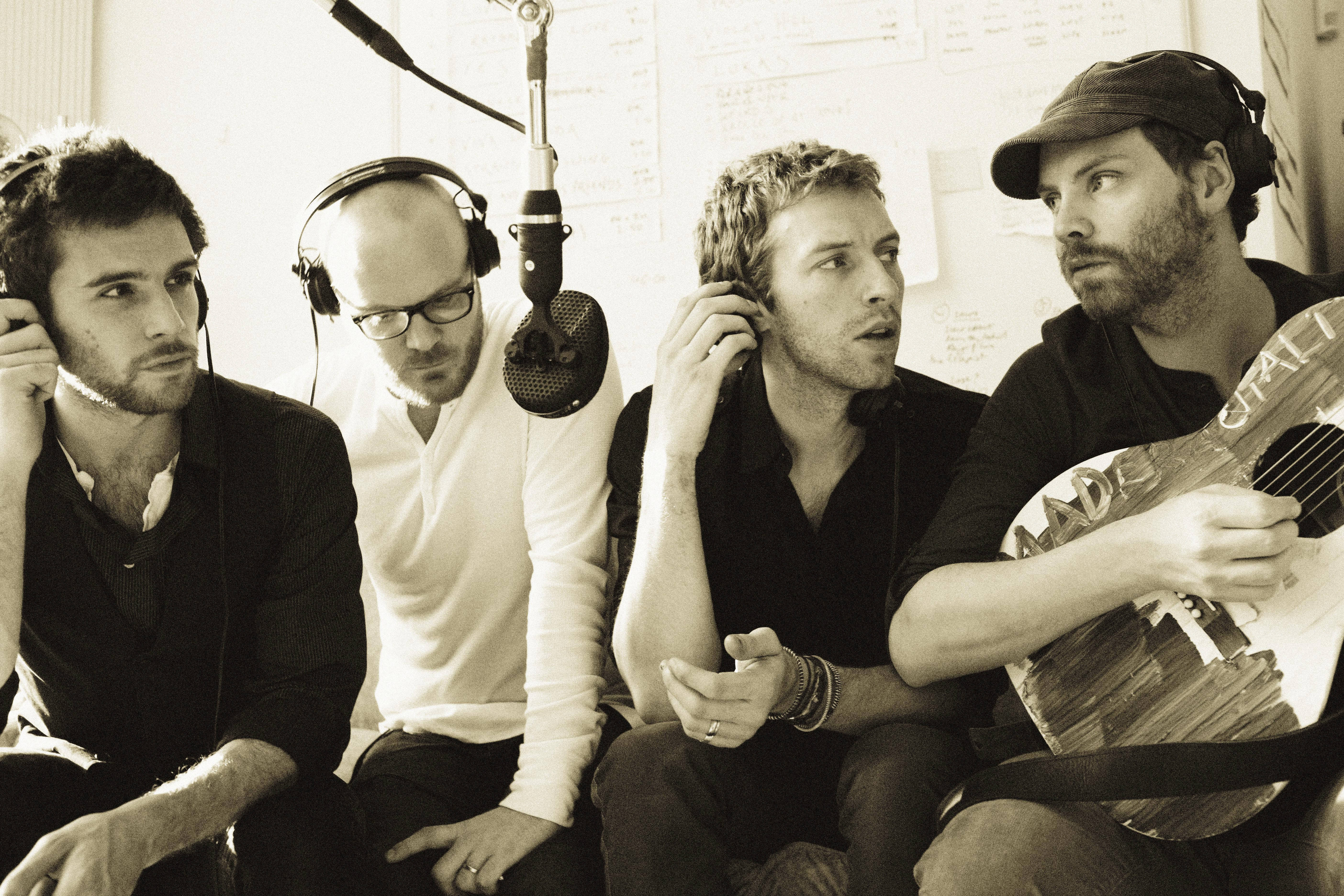 Coldplay, recording studio, microphones, 5K Desktop Wallpaper