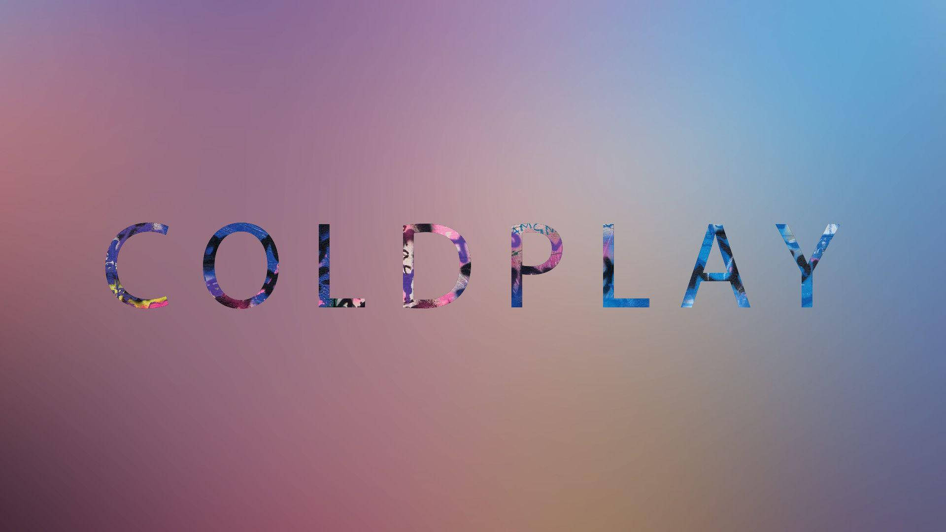 Coldplay, floral patterns, pink and blue gradient, Full HD Desktop Wallpaper