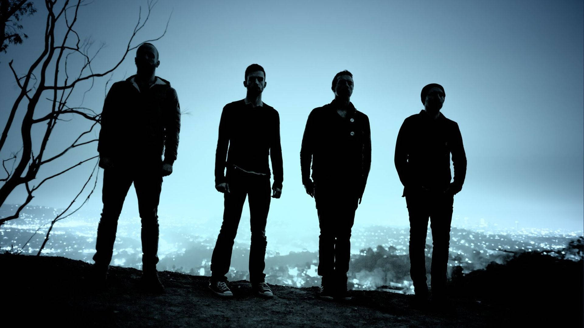 Coldplay, silhouette, hill, Full HD Desktop Wallpaper