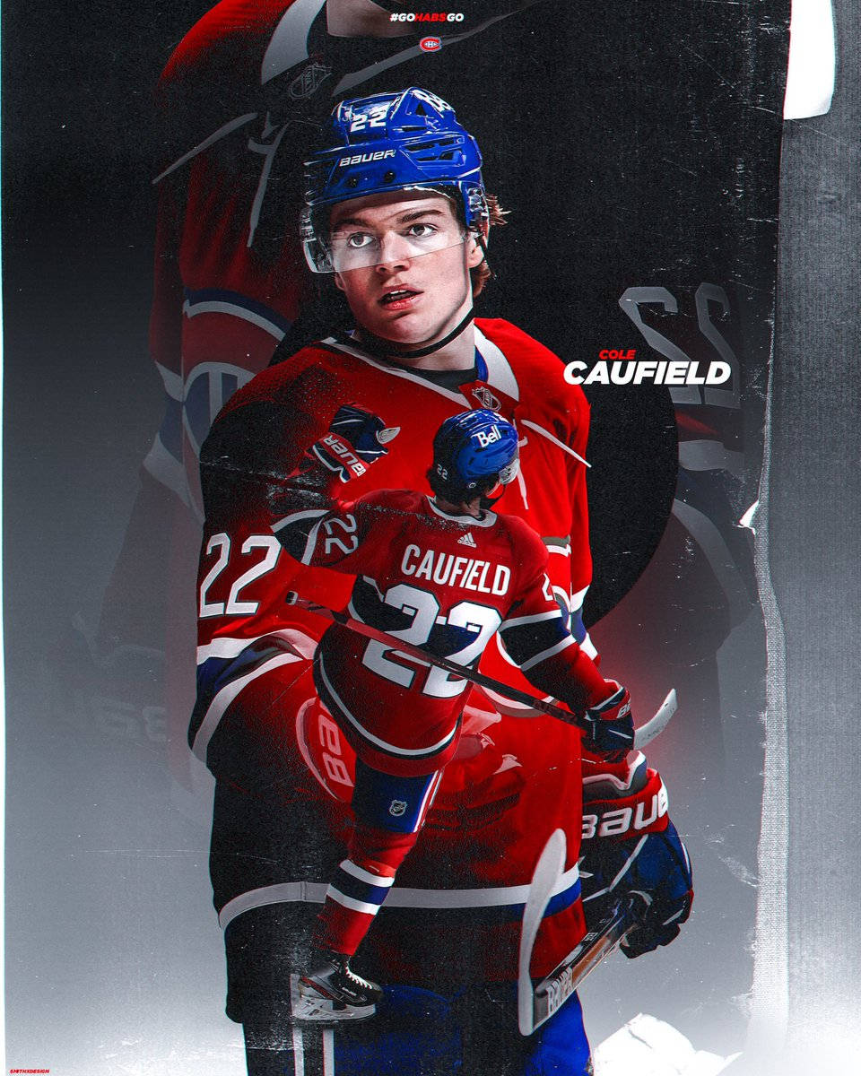 Cole Caufield, red jersey, blue helmet, SD Phone Wallpaper