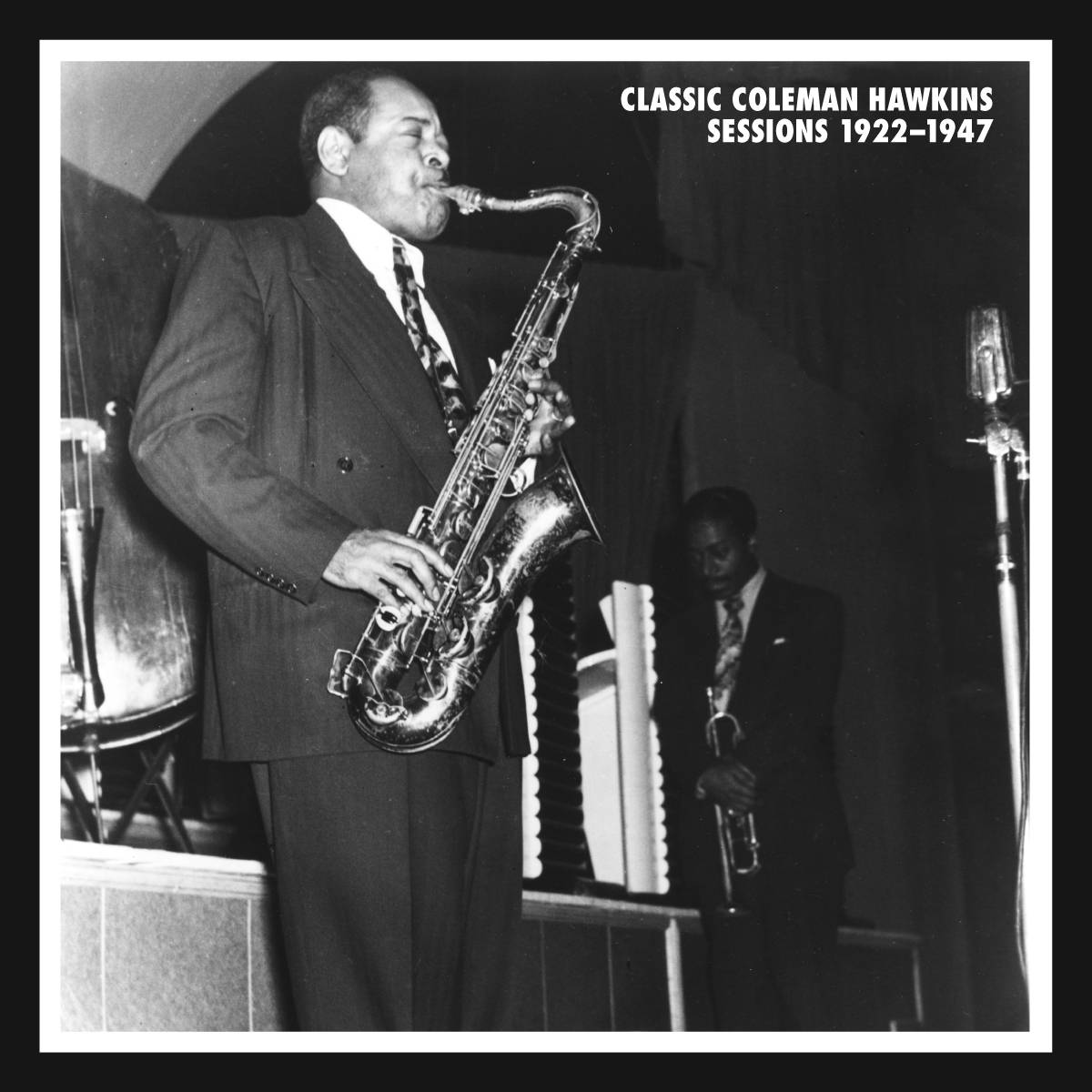 Coleman Hawkins, saxophone, black and white photo, SD Desktop Wallpaper