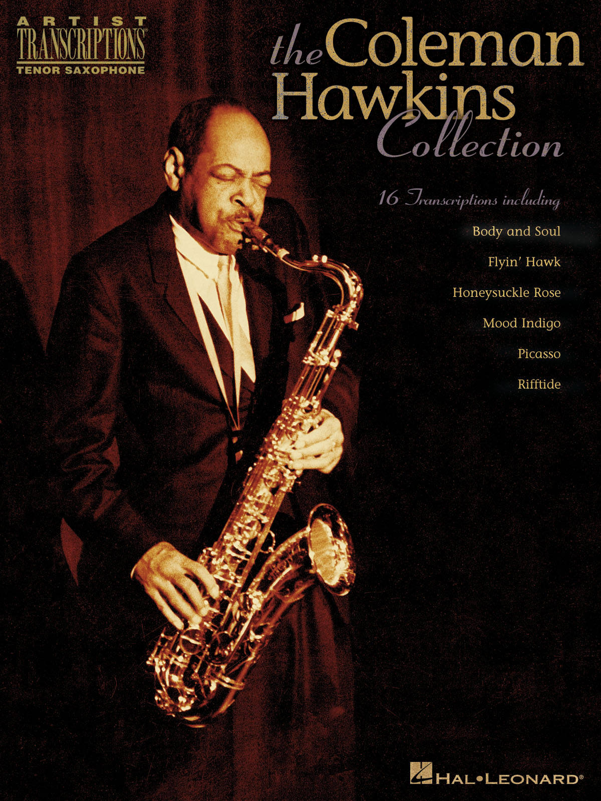 Coleman Hawkins, tenor saxophone, sepia-toned portrait, HD Phone Wallpaper