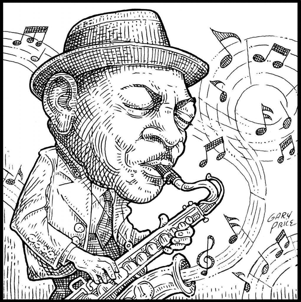 Coleman Hawkins, saxophone, fedora, SD Phone Wallpaper