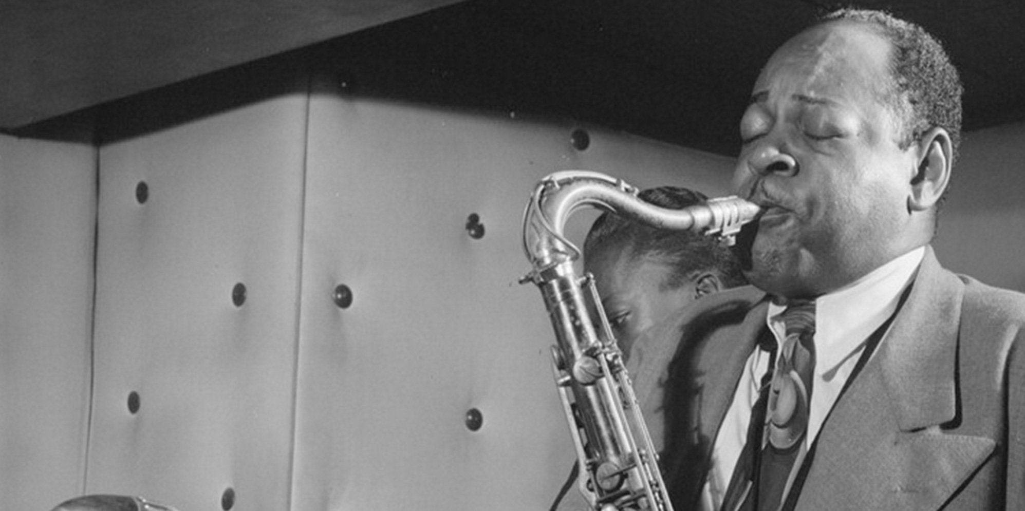 Coleman Hawkins, saxophone, dimly lit room, Full HD Desktop Wallpaper
