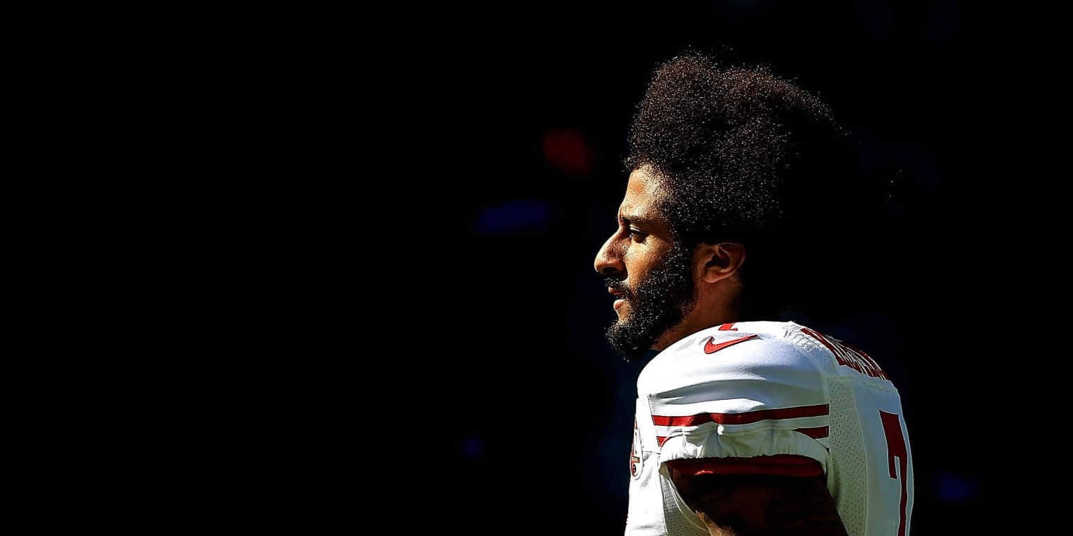 Colin Kaepernick, white jersey, red accents, HD Desktop Wallpaper