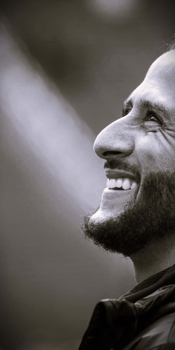 Colin Kaepernick, black and white, shallow depth of field, HD Phone Wallpaper