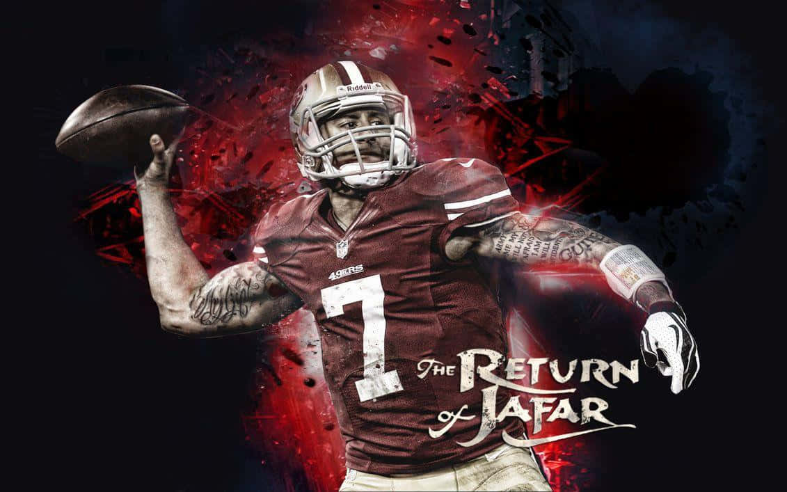 Colin Kaepernick, maroon jersey, number 7, SD Desktop Wallpaper