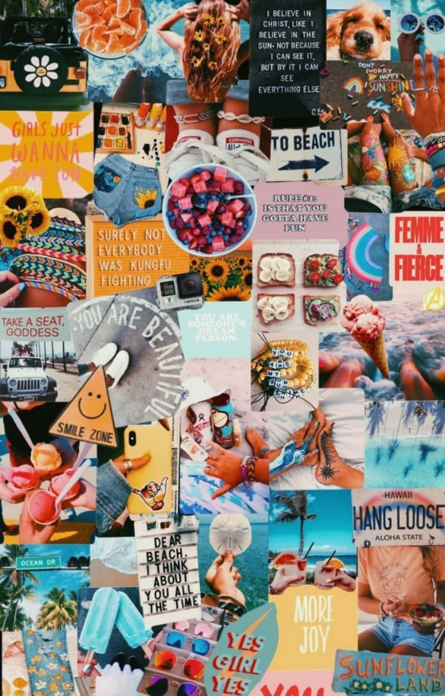 beach collage, Hot Summer Vacation Beach Collage, beach-themed photos, HD Phone Wallpaper