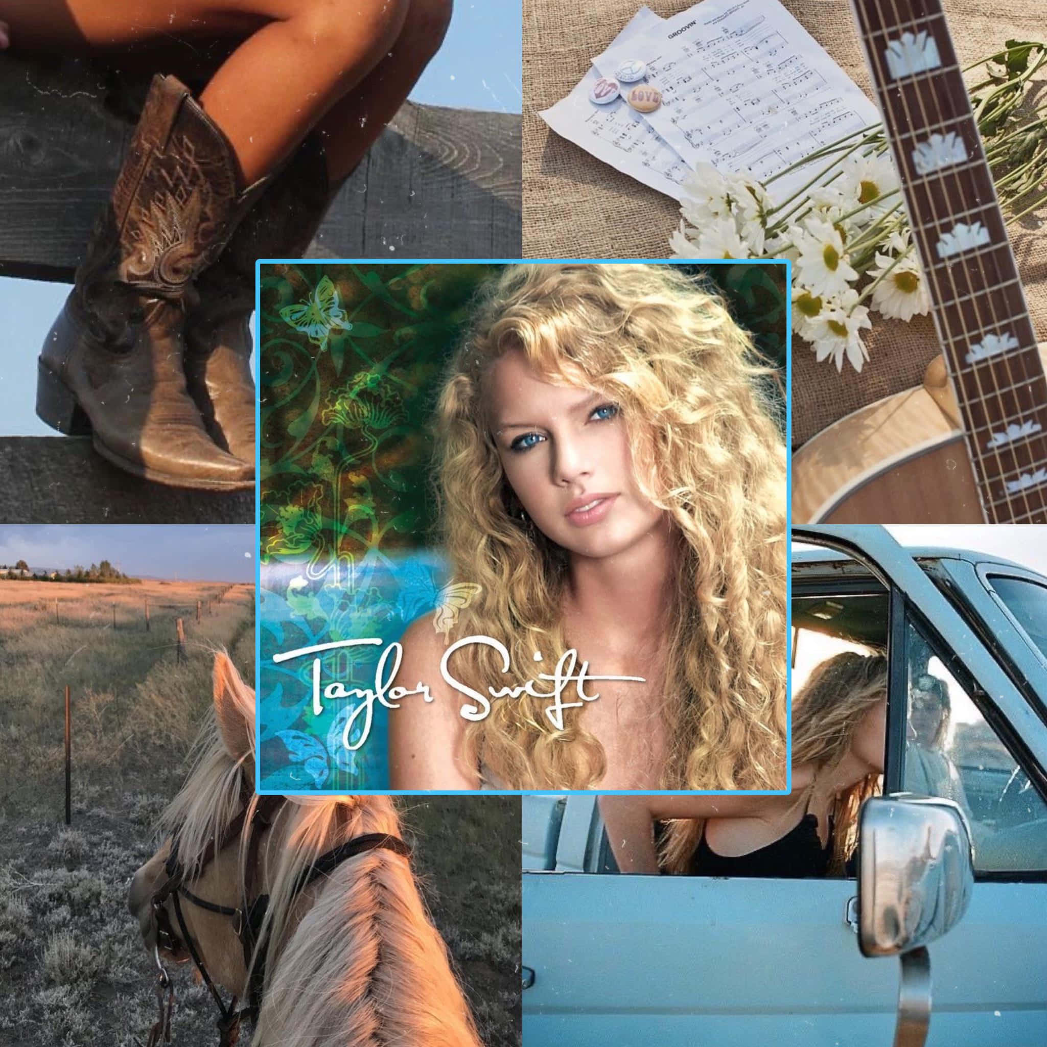 Taylor Swift, cowboy boots, sheet music, Full HD Desktop Wallpaper