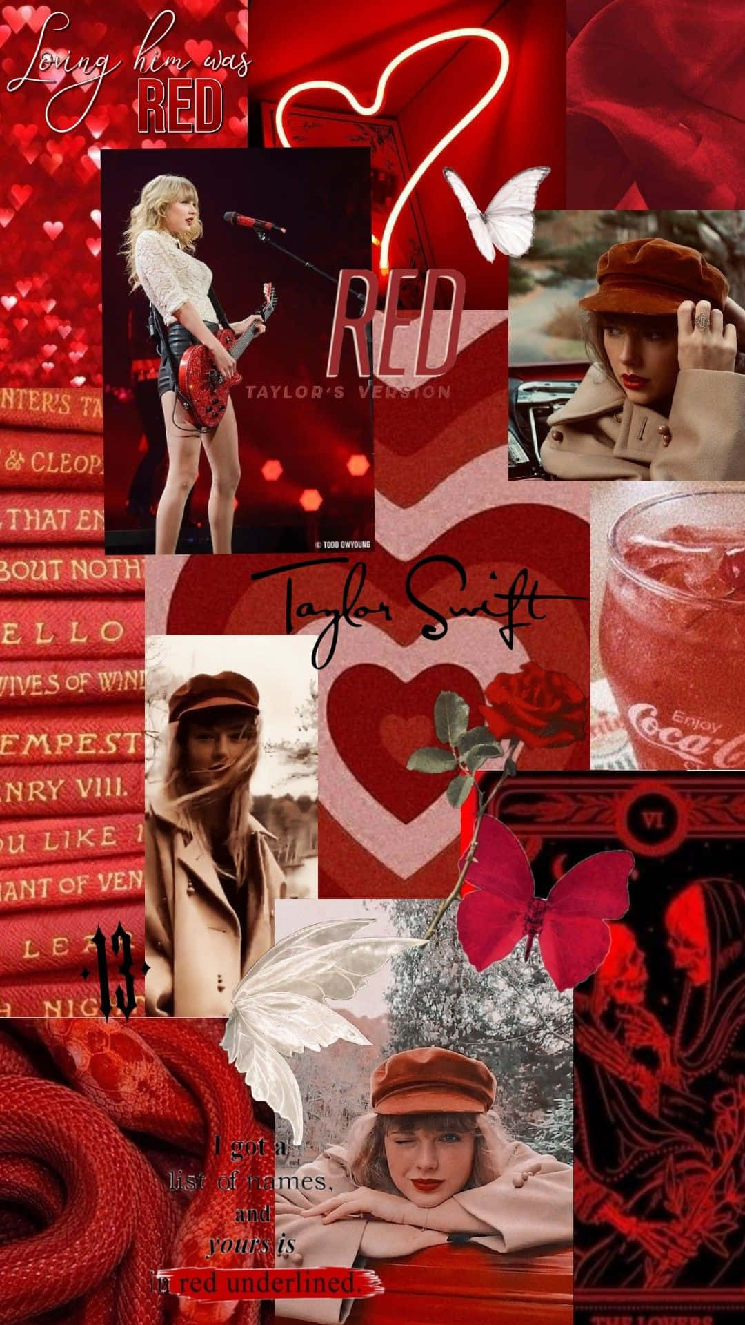 Taylor Swift, Red Aesthetic, guitar, HD Phone Wallpaper