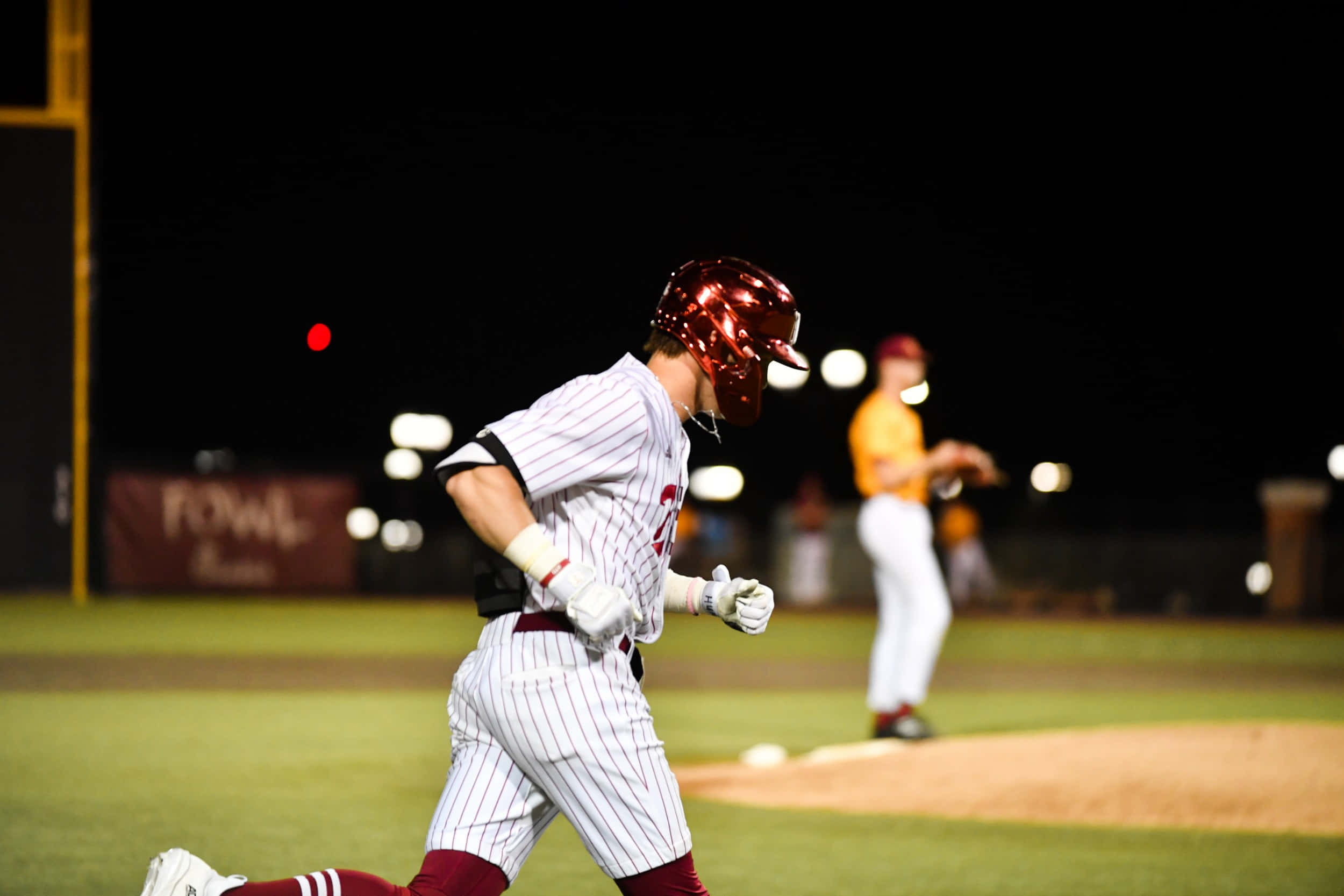 College Baseball, pinstripe uniform, shiny helmet, Full HD Desktop Wallpaper