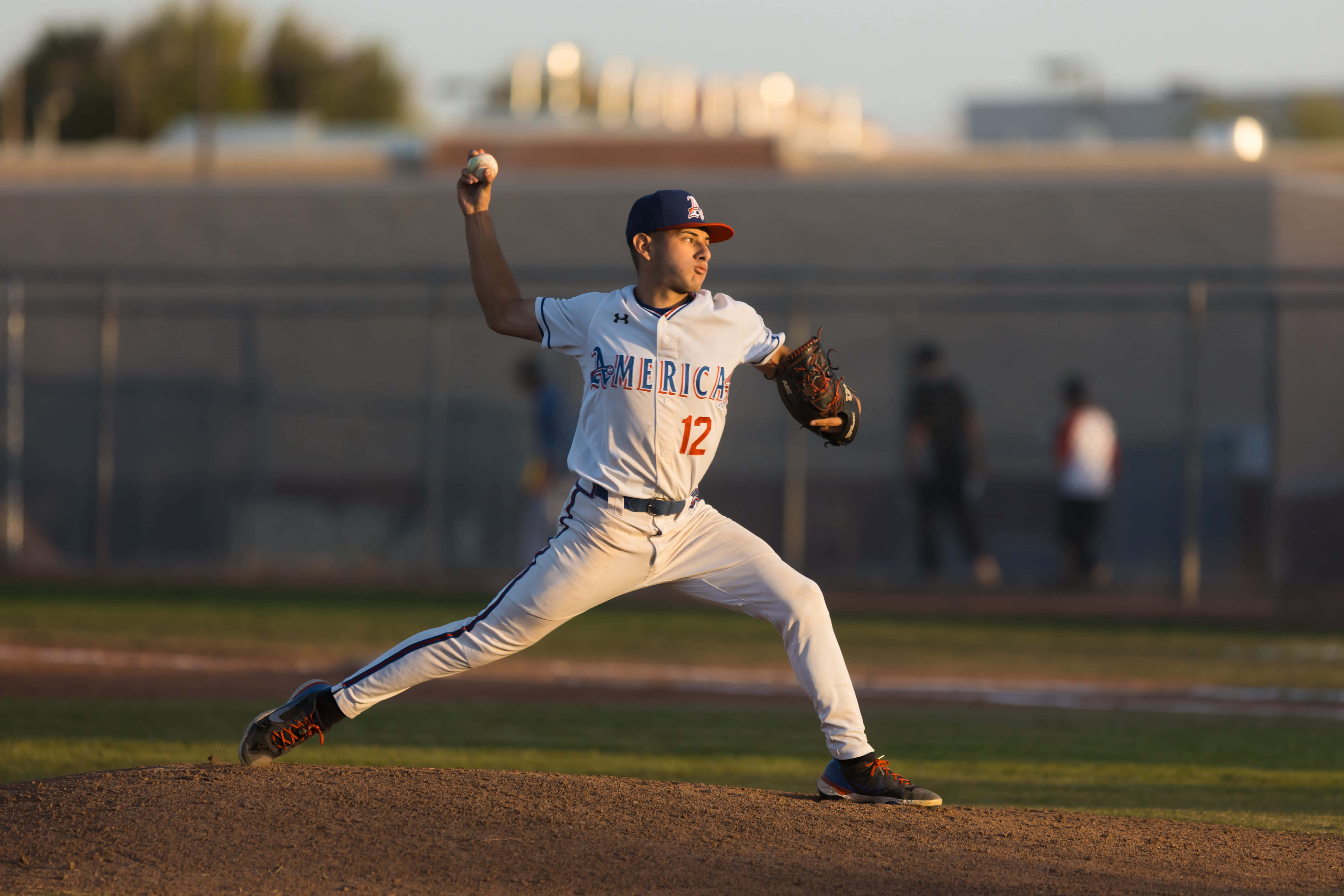 College Baseball, white uniform, number 12, 5K Desktop Wallpaper