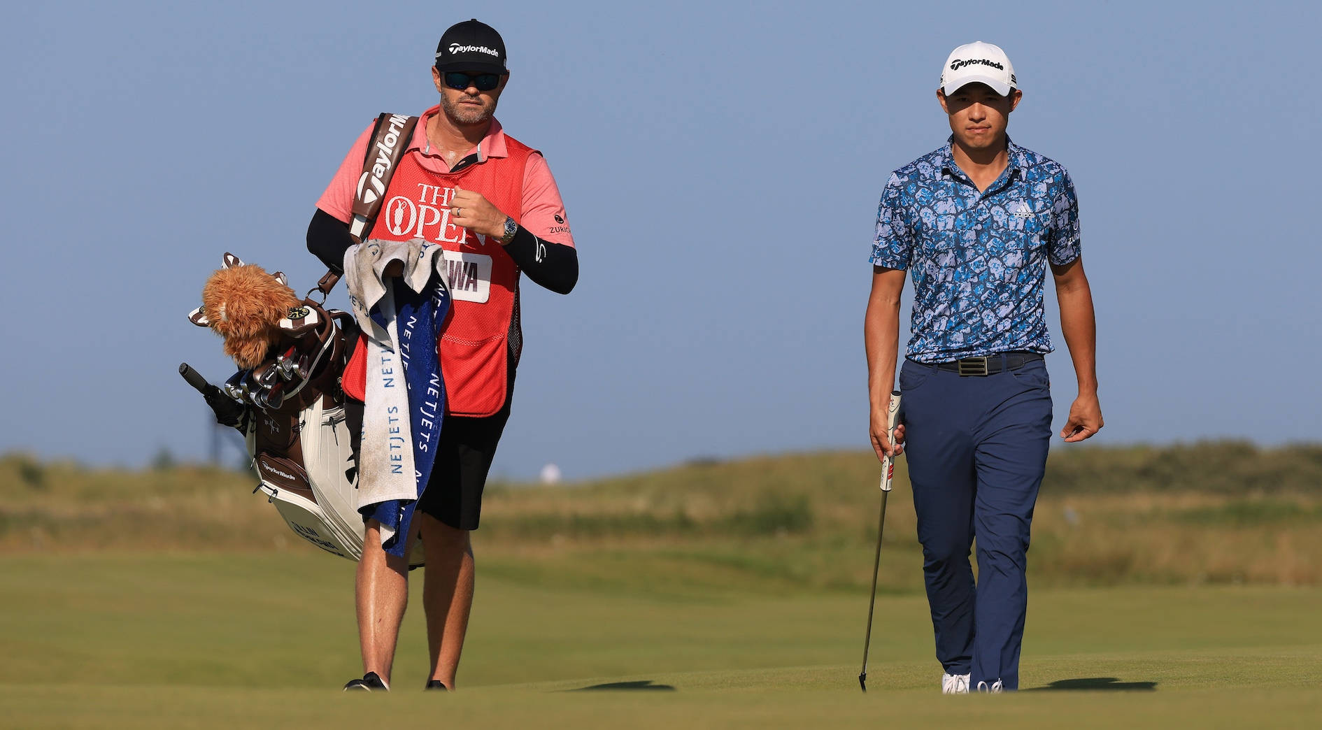 Collin Morikawa, fairway, plush tiger head, HD Desktop Wallpaper