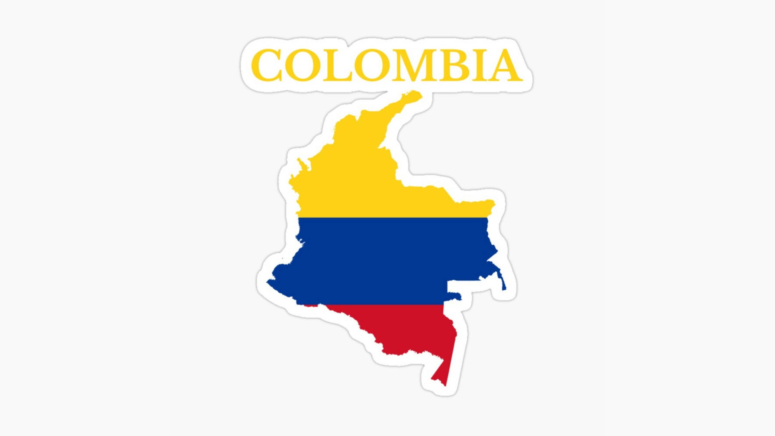 Colombia flag, yellow, blue, 2K Desktop Wallpaper