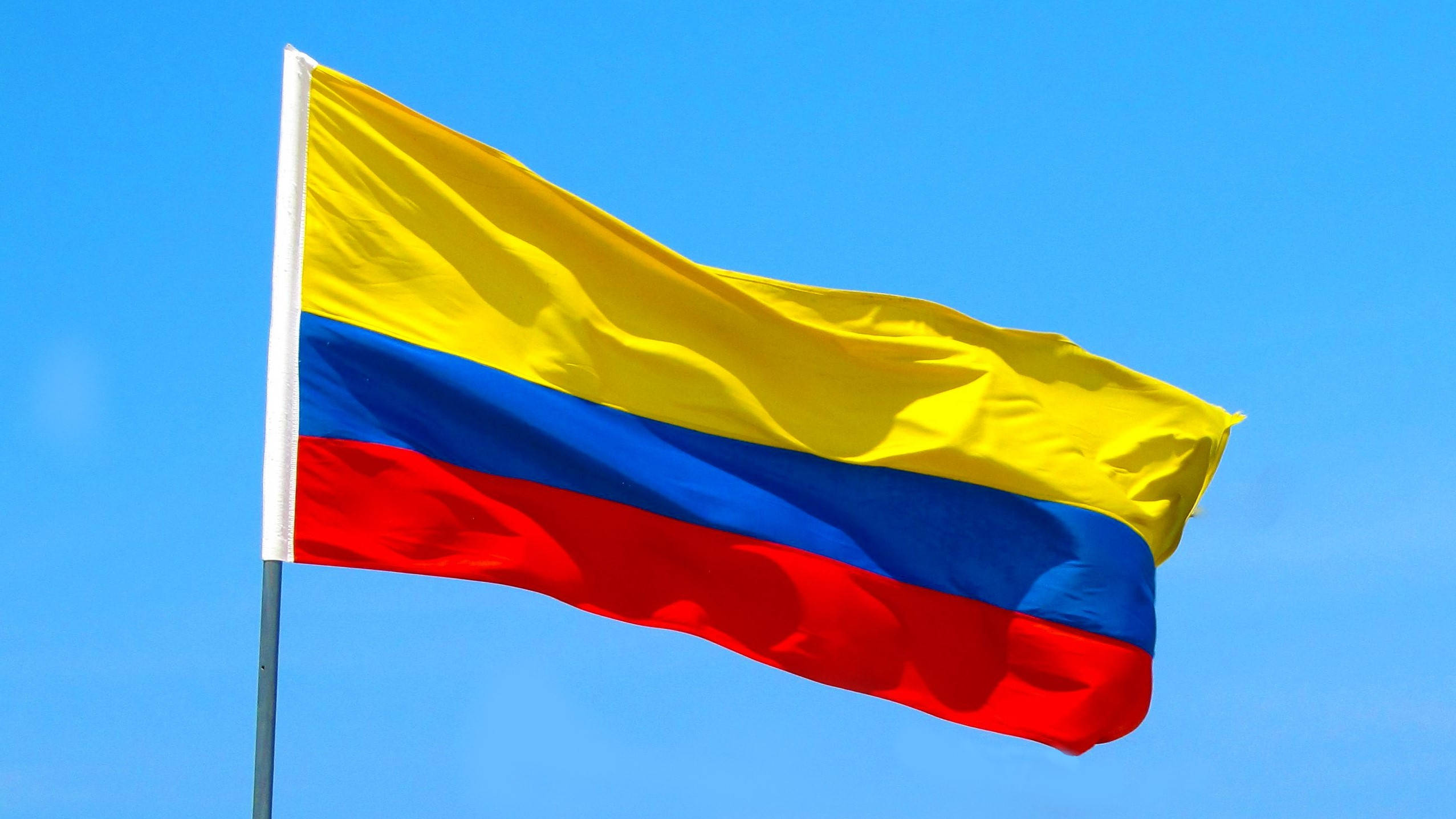 Colombia flag, yellow, blue, Full HD Desktop Wallpaper