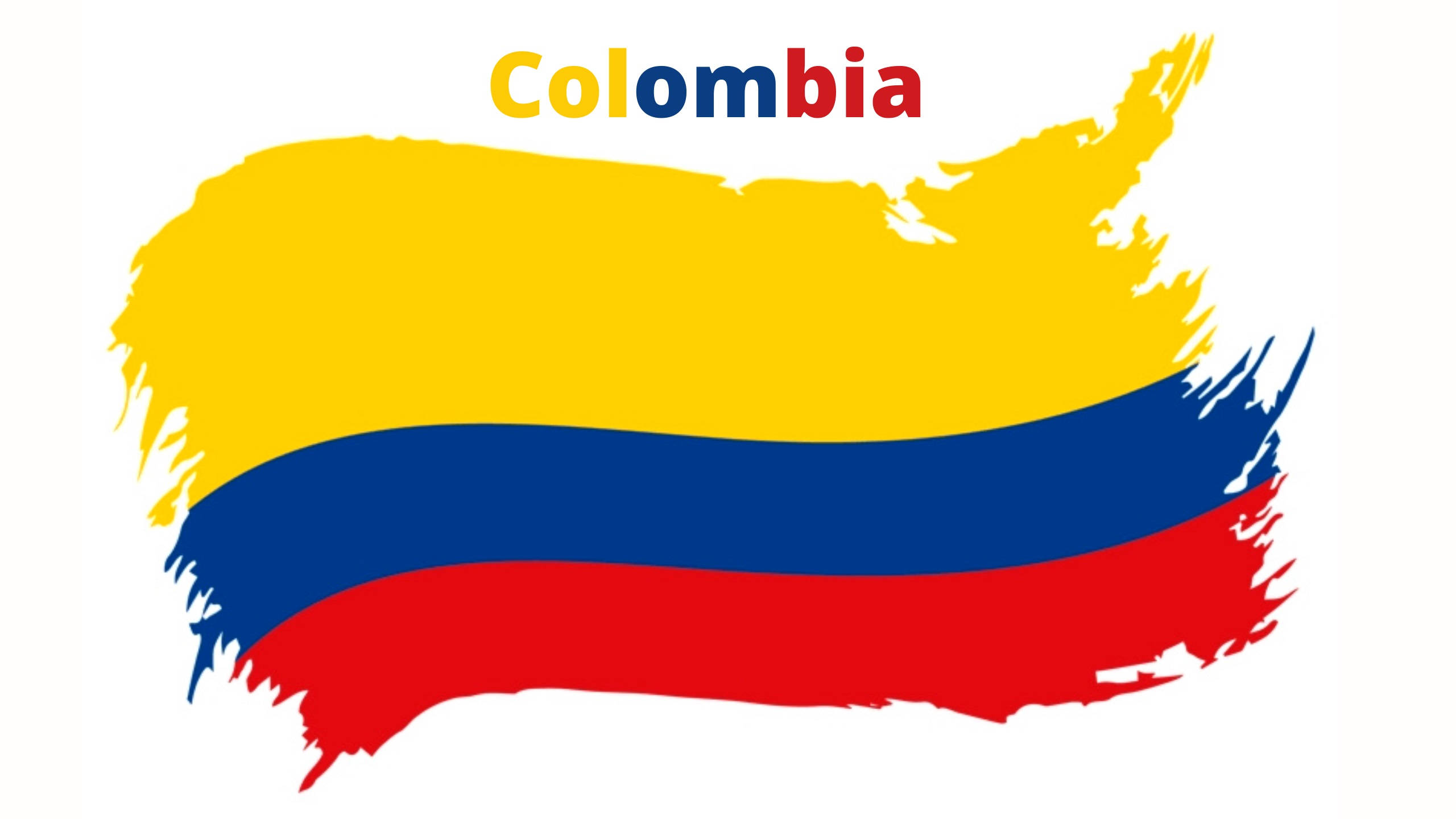 Colombia flag, yellow, blue, 2K Desktop Wallpaper