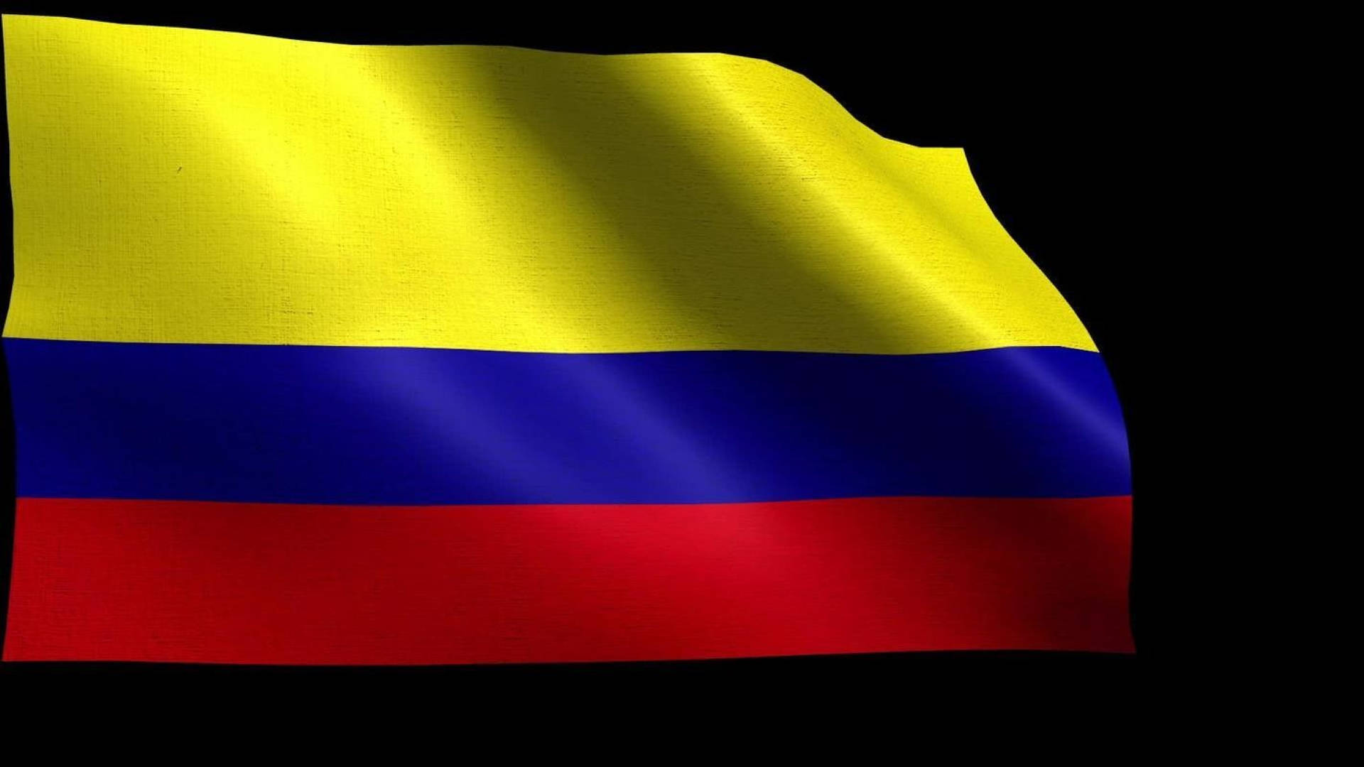 Colombia flag, black background, yellow, Full HD Desktop Wallpaper