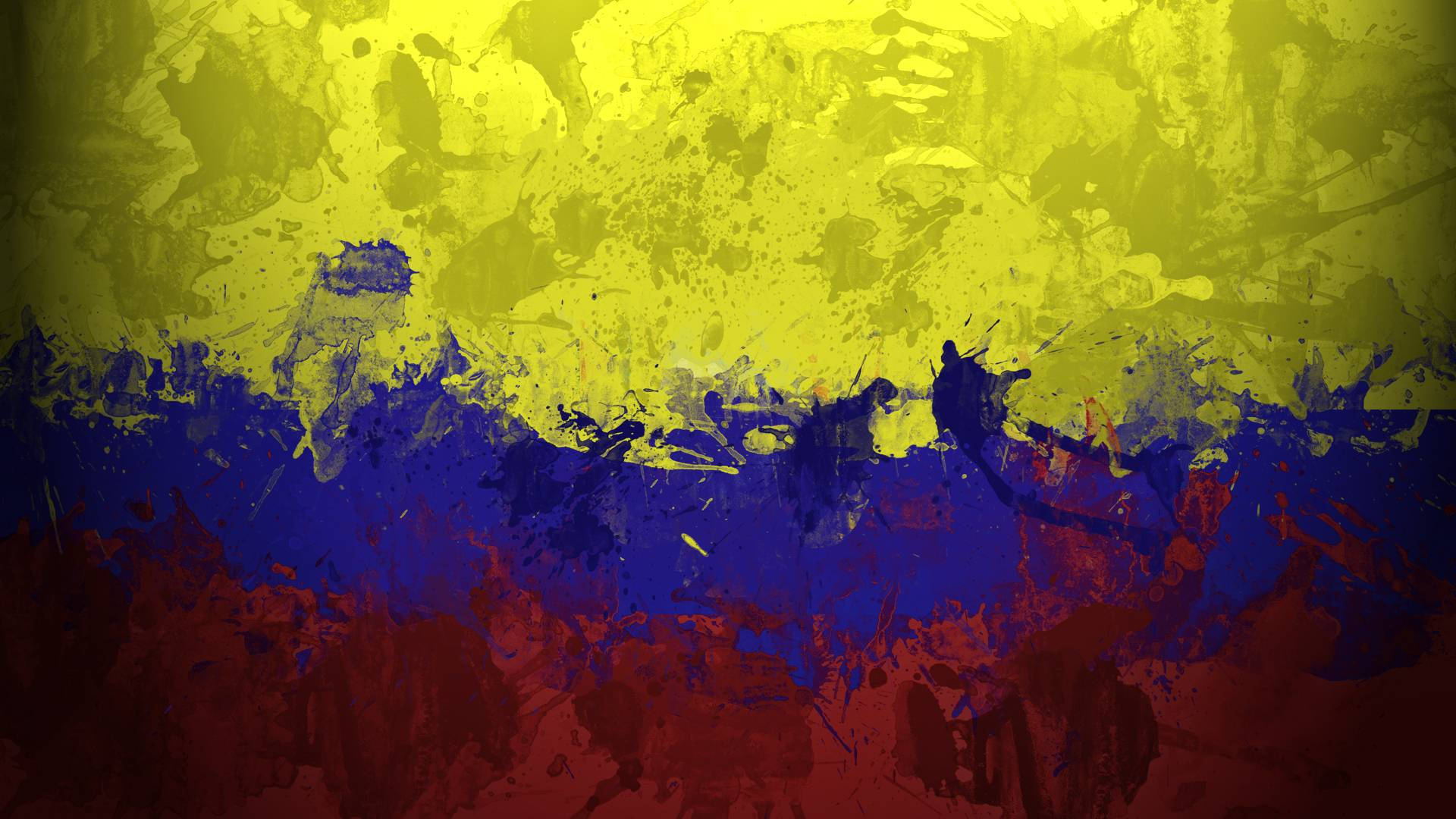 Colombia flag, yellow, blue, Full HD Desktop Wallpaper