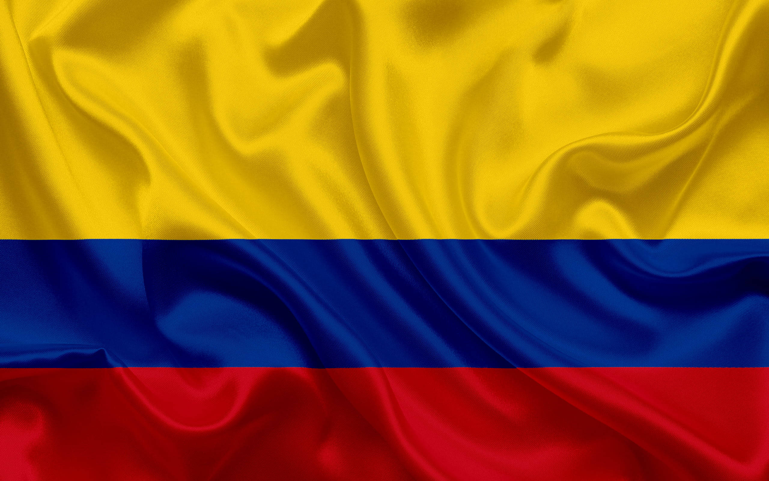 Colombia flag, yellow, blue, 2K Desktop Wallpaper