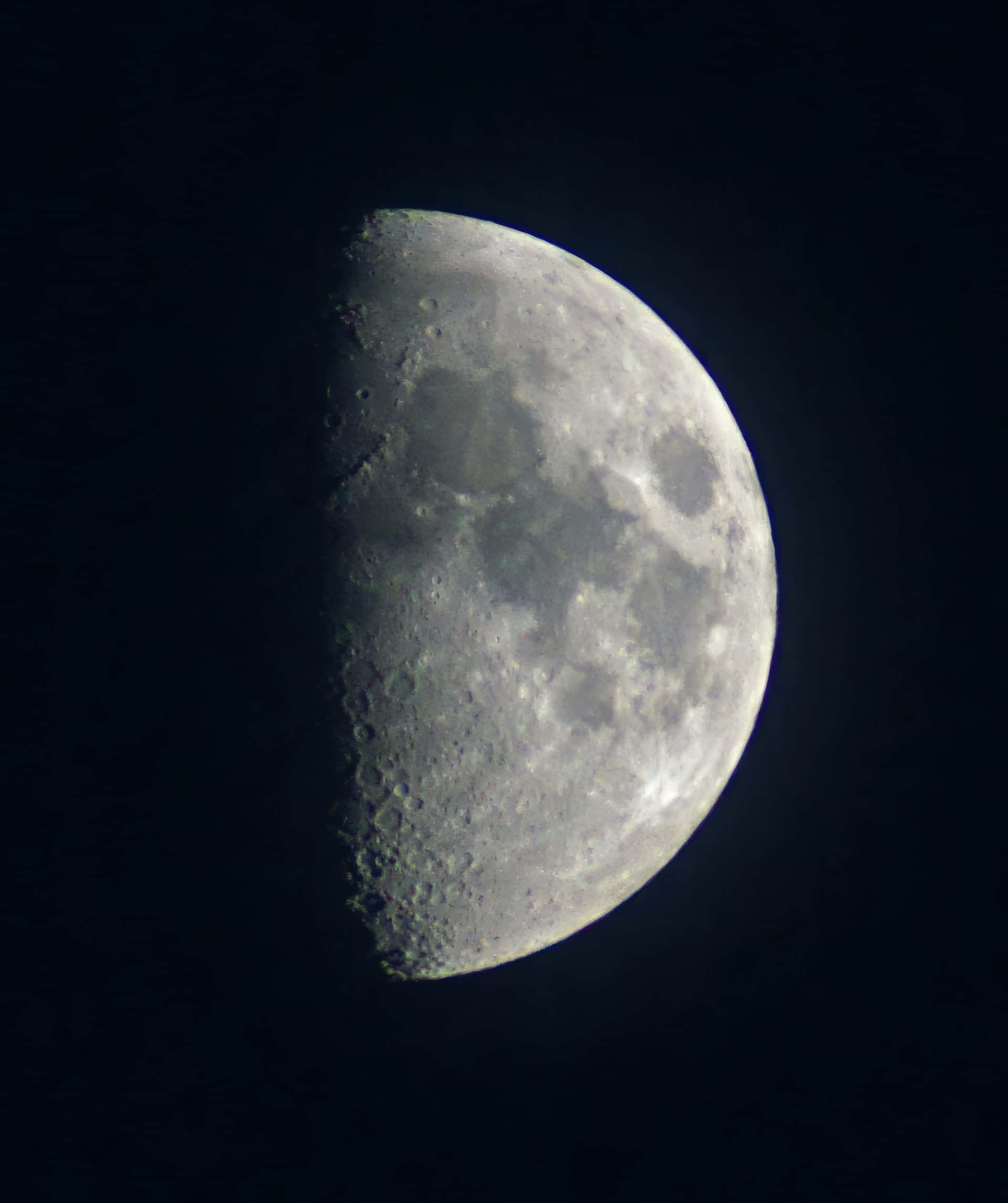 waxing gibbous moon, craters, lunar maria, Full HD Phone Wallpaper