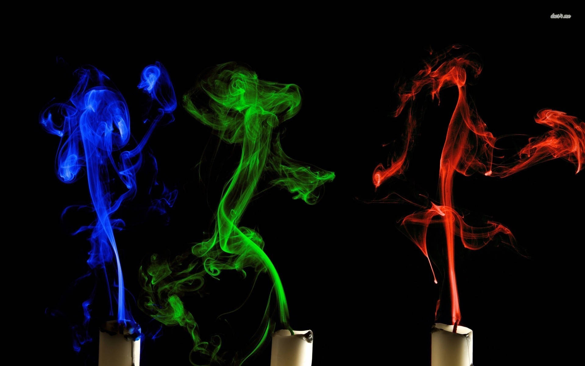 colorful candles, vibrant blue, green, Full HD Desktop Wallpaper