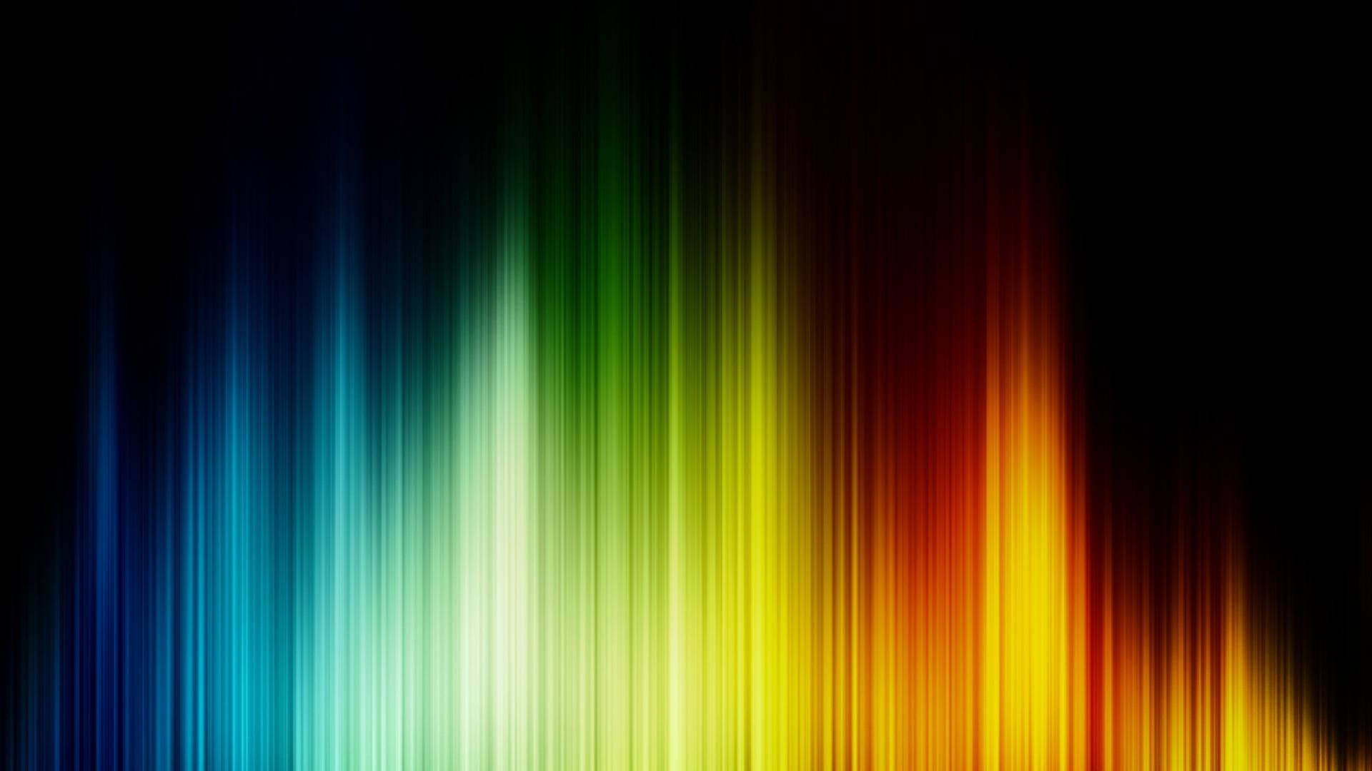 vertical lines, rainbow light streaks, deep black background, Full HD Desktop Wallpaper