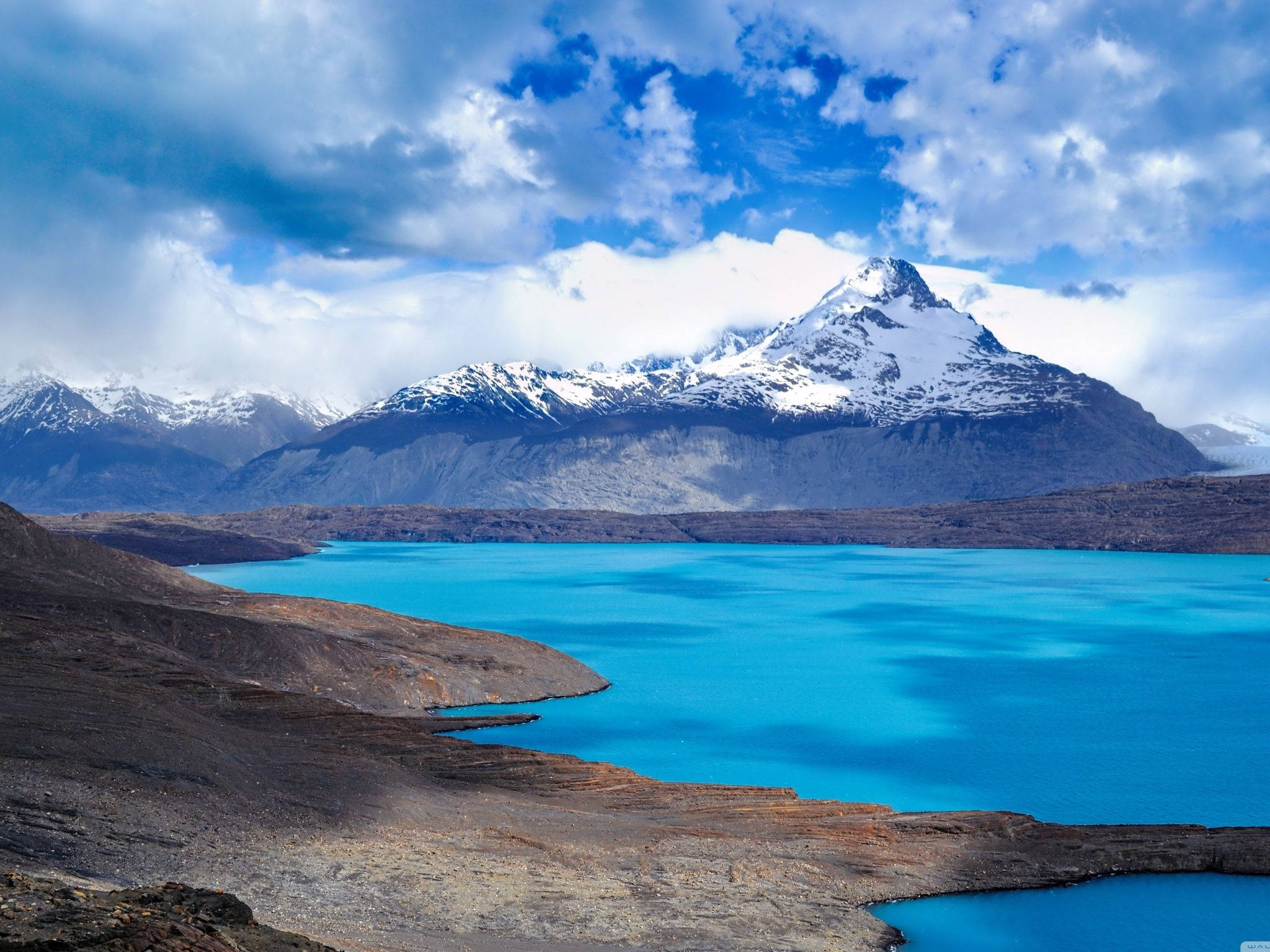 Blue Water For Official iPad Theme, alpine lake, turquoise waters, Full HD Desktop Wallpaper