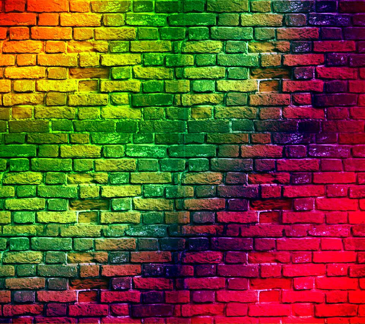multicolor brick wall, rainbow gradient, textured brick wall, HD Desktop Wallpaper