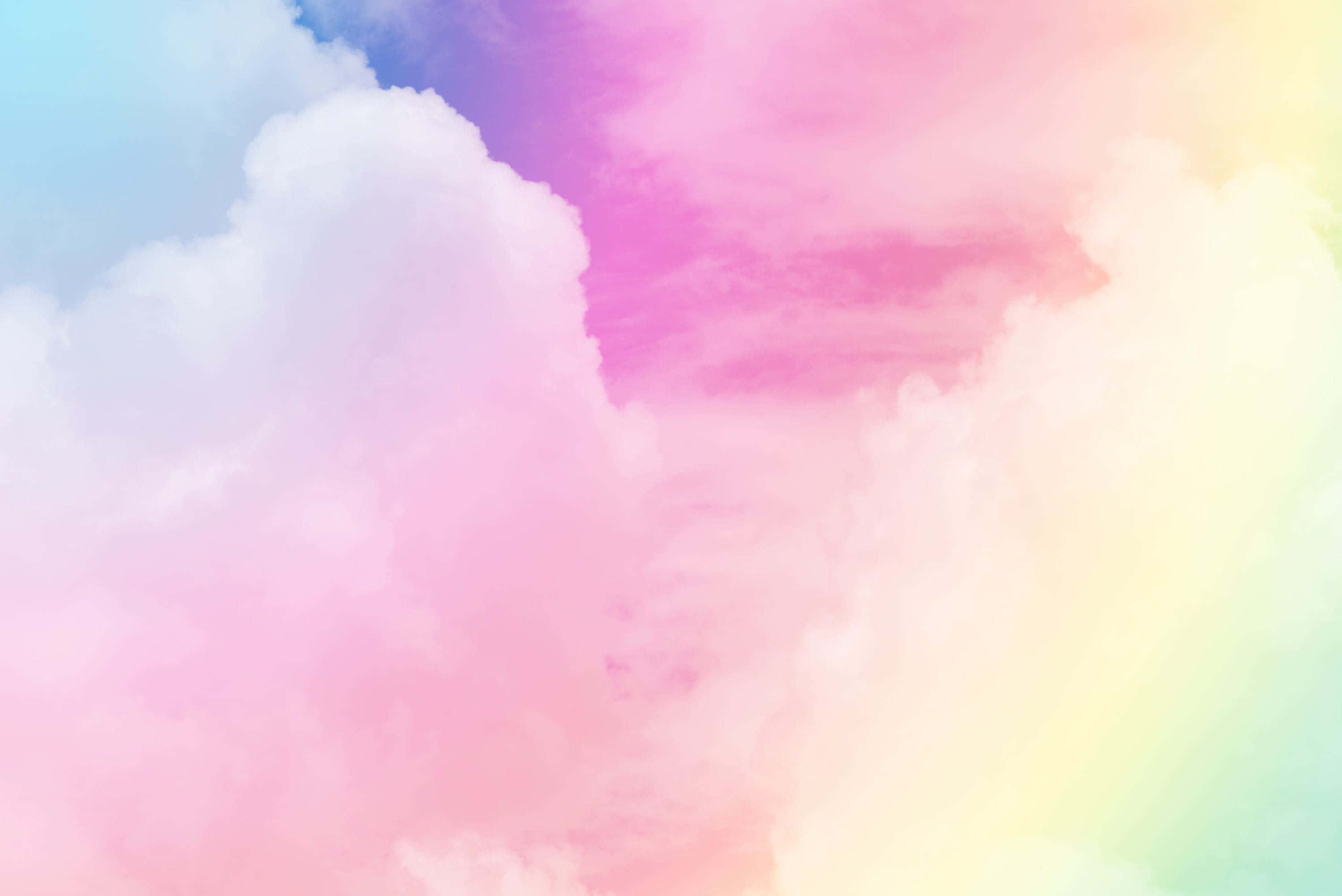 rainbow clouds, pastel clouds, dreamy sky, 2K Desktop Wallpaper