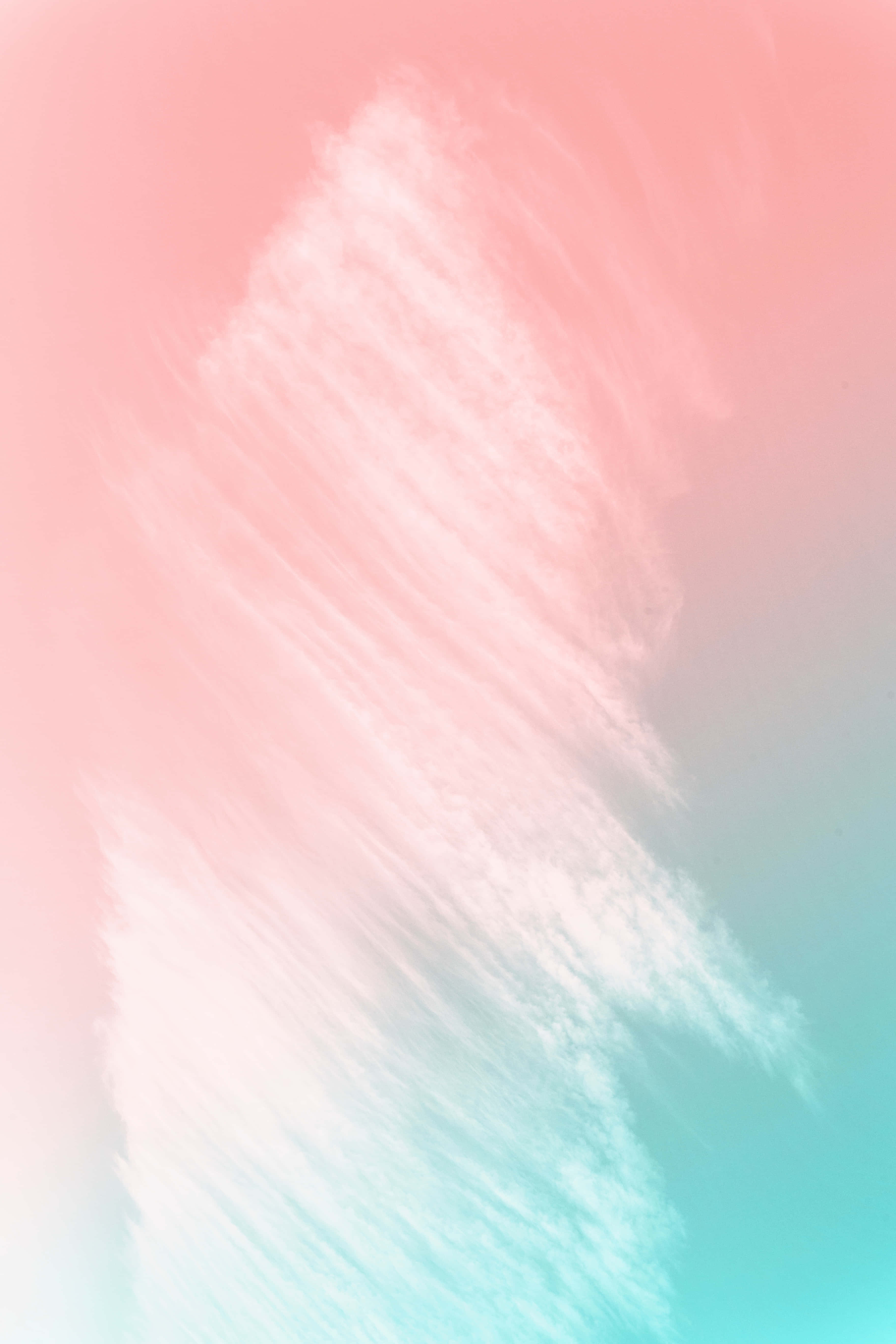 pastel gradient, diagonal white brushstrokes, pink and teal hues, 5K Phone Wallpaper