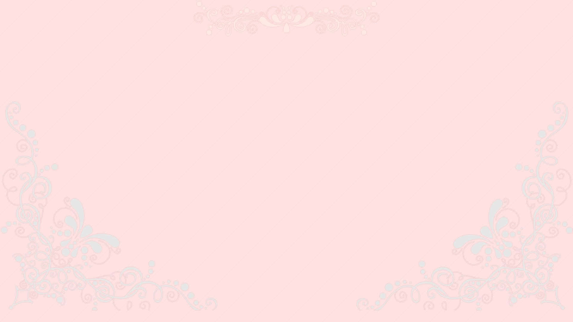 pink background, pastel floral, delicate floral corner embellishments, Full HD Desktop Wallpaper