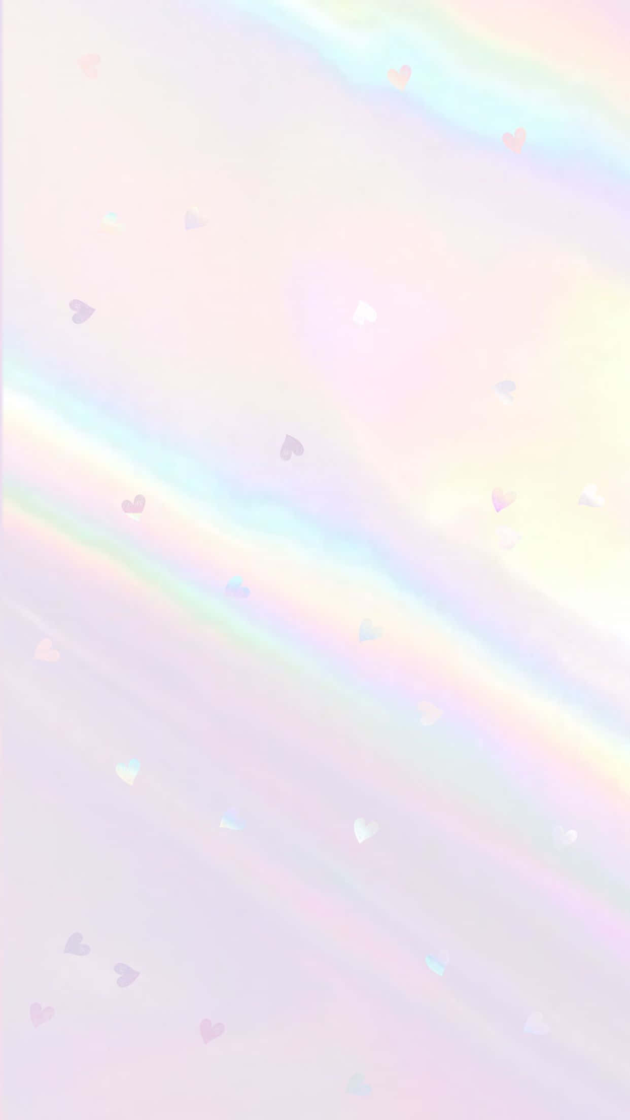 Color Pastel Aesthetic, pastel rainbow gradient, tiny hearts, Full HD Phone Wallpaper