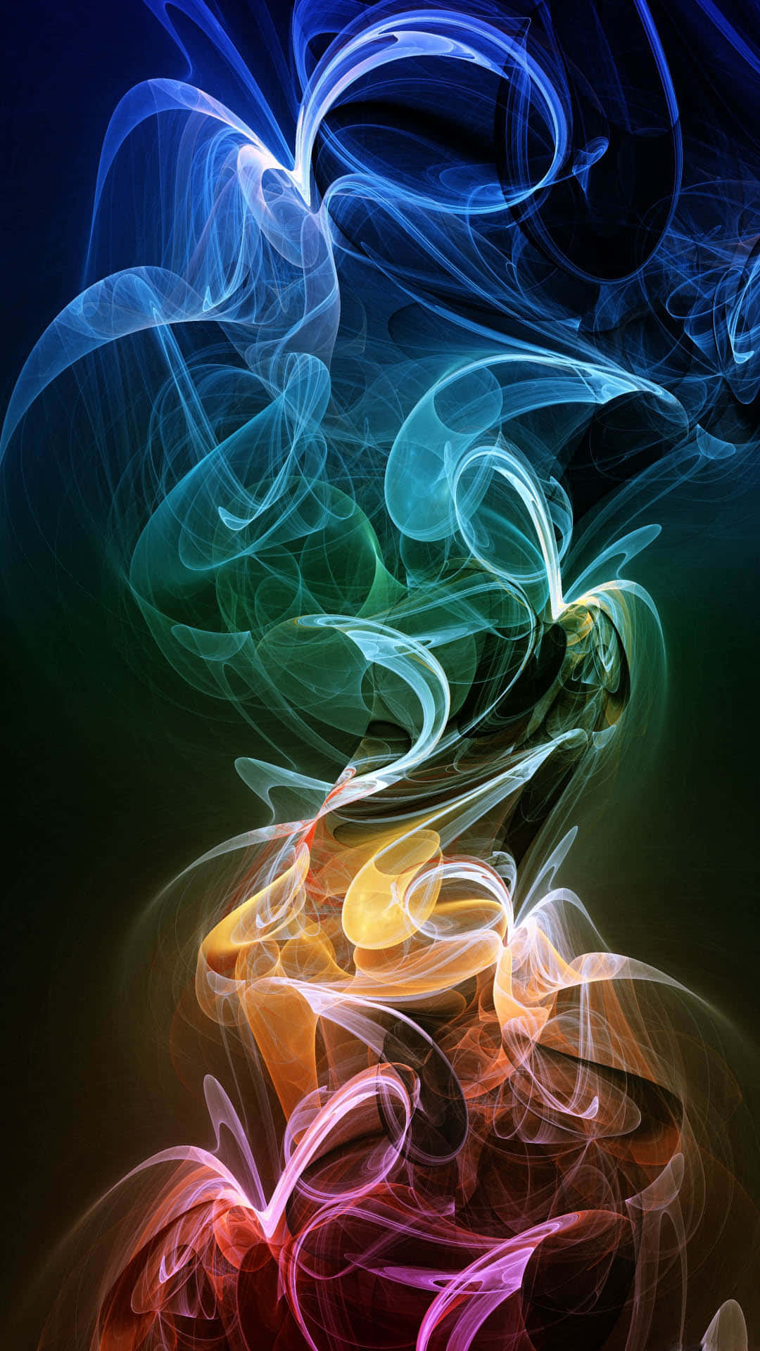 smartphone screen, electric blues, greens, Full HD Phone Wallpaper