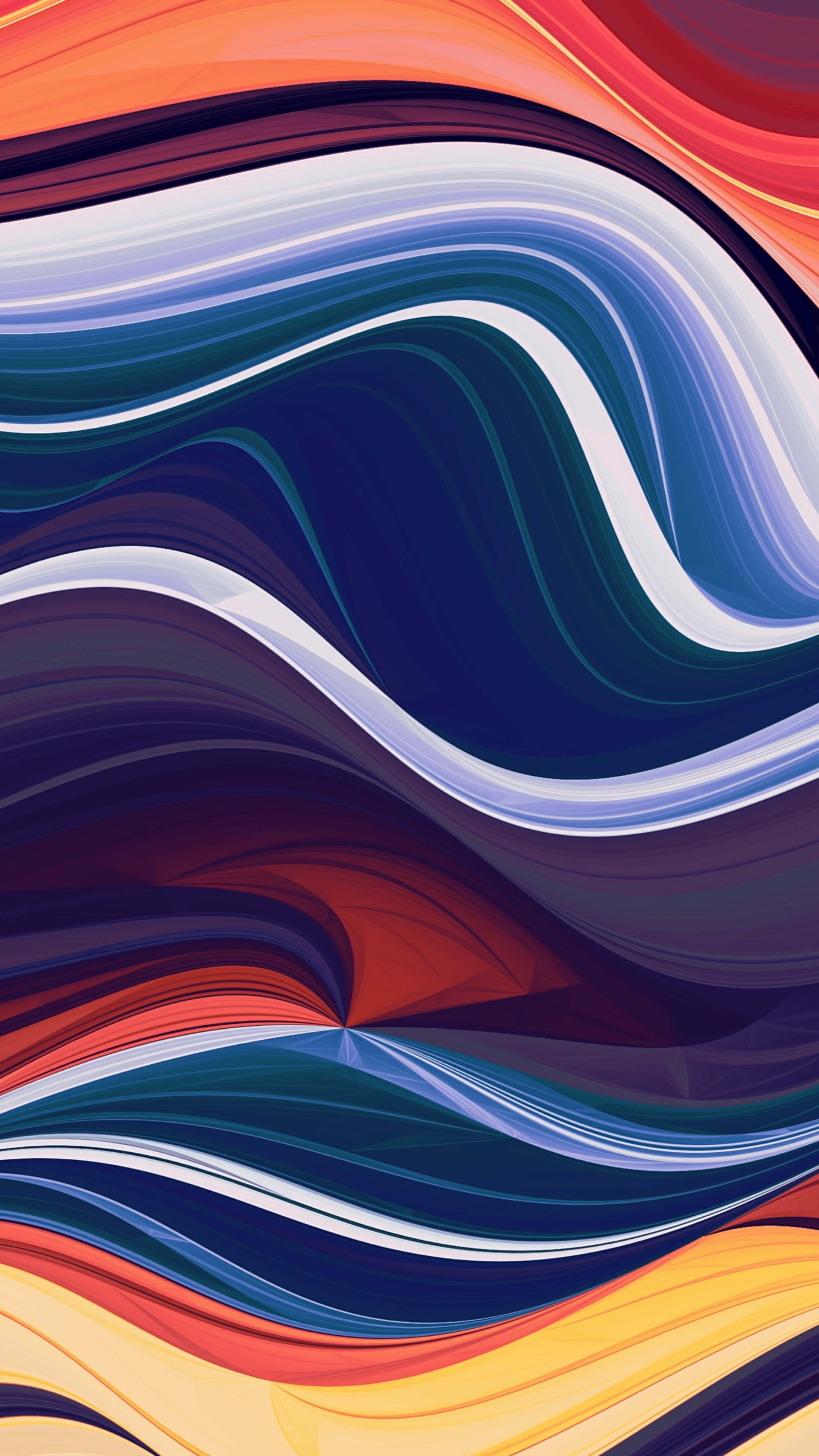 Color Phone, orange, blue, 4K Phone Wallpaper