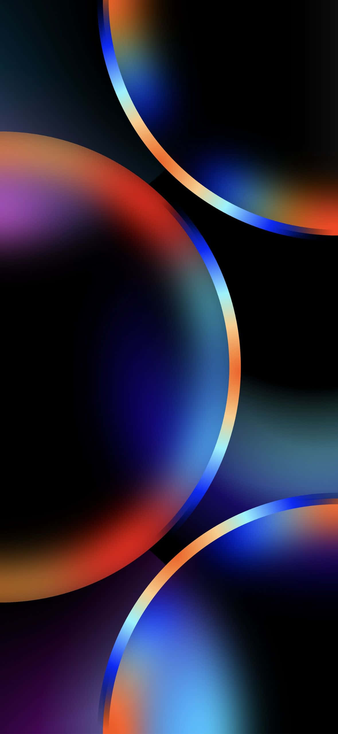 abstract colorful curves, vibrant glowing orbs, gradient halos, Full HD Phone Wallpaper