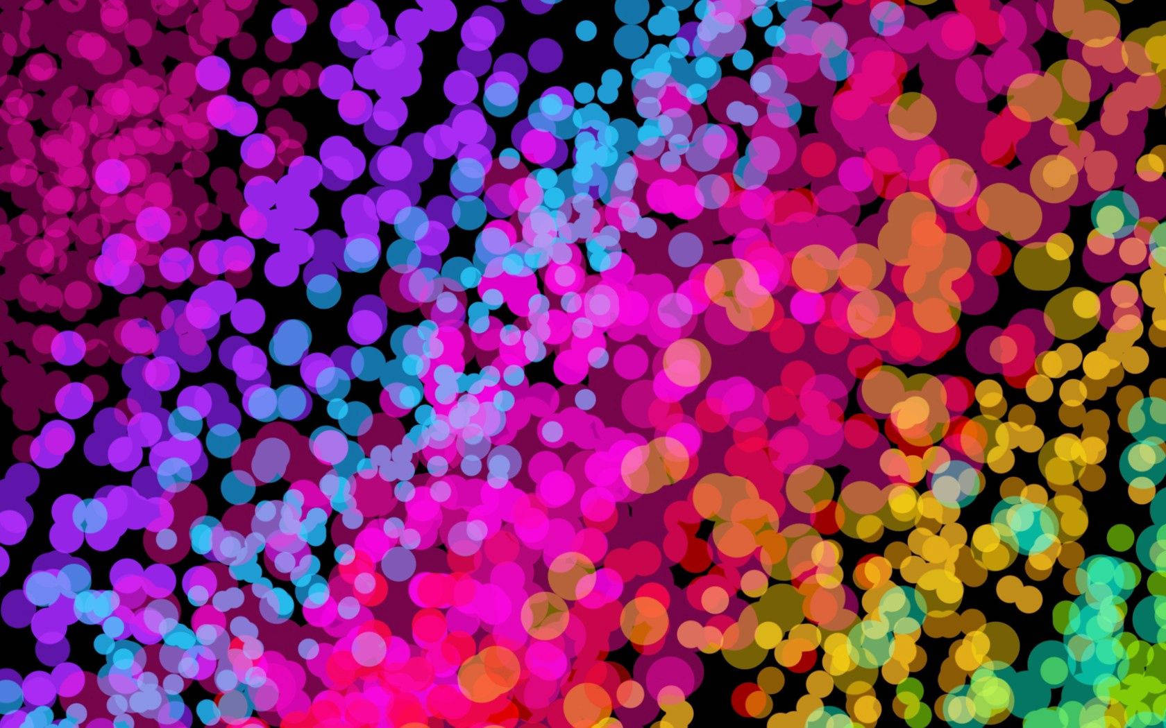 color brush spots, bright and vibrant colors, glowing multicolored circles, HD Desktop Wallpaper