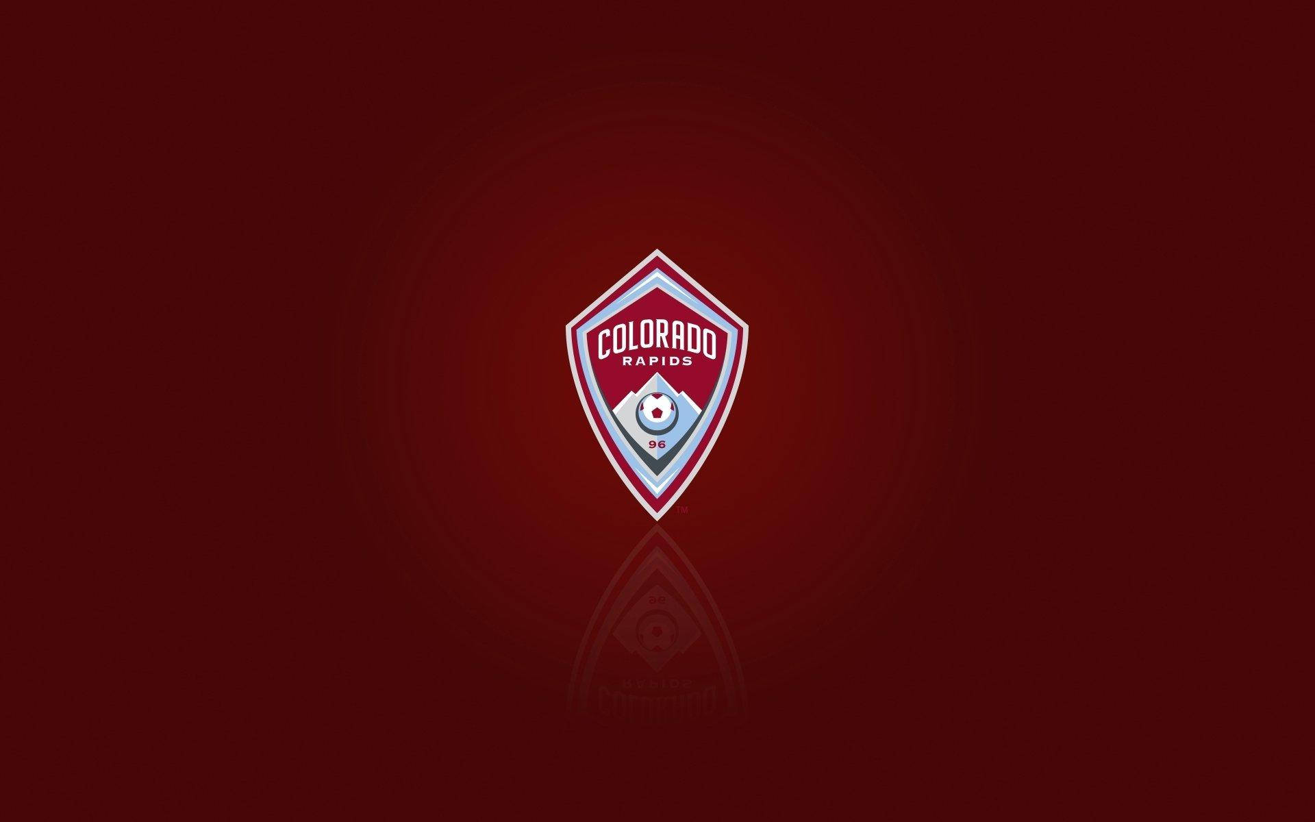 Colorado Rapids, tiny logo, deep red gradient, Full HD Desktop Wallpaper