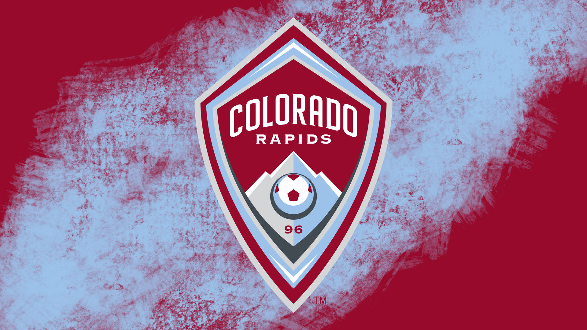 Colorado Rapids, red and blue textured background, soccer team logo, Full HD Desktop Wallpaper