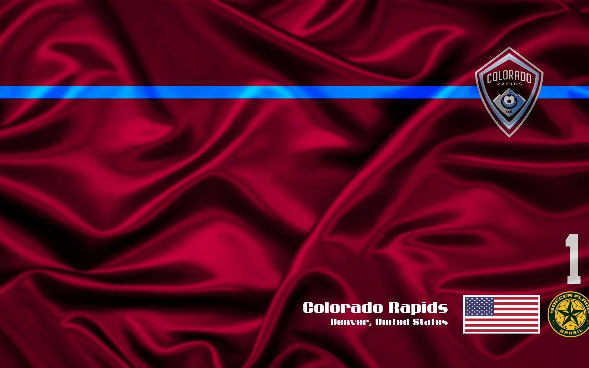 Colorado Rapids, crimson, blue, Full HD Desktop Wallpaper
