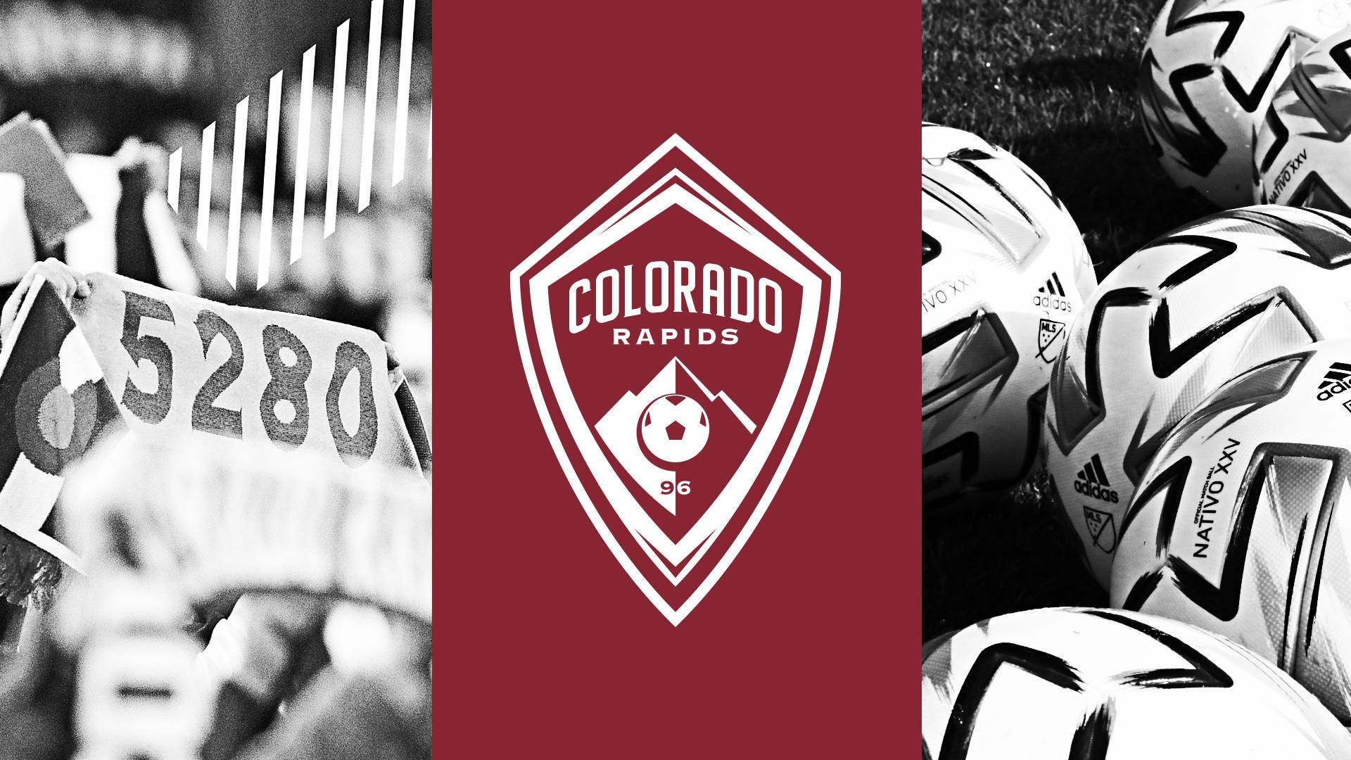Colorado Rapids, 5280 sign, red Colorado Rapids logo, Full HD Desktop Wallpaper