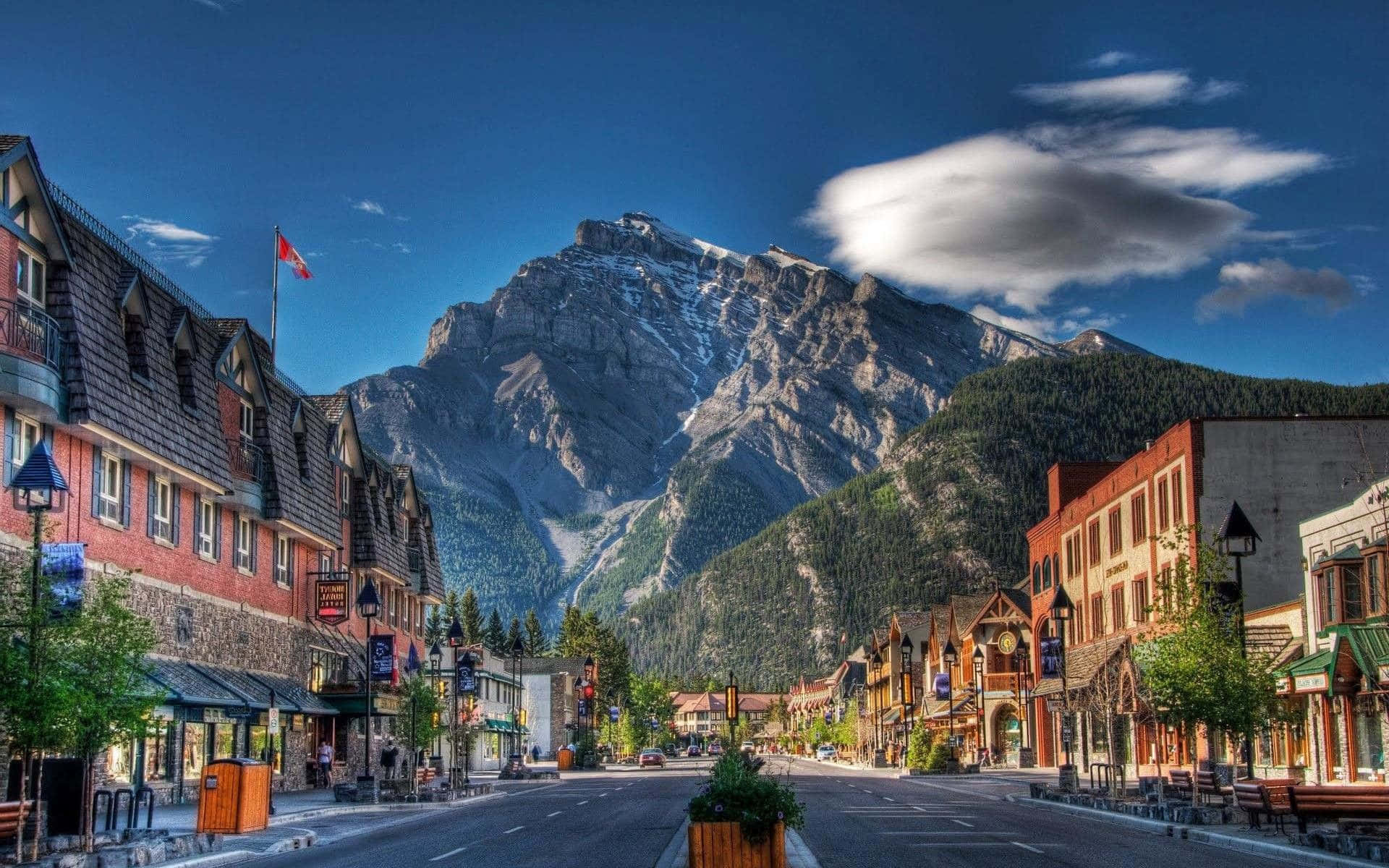 Colorado, mountain town, wooden buildings, Full HD Desktop Wallpaper