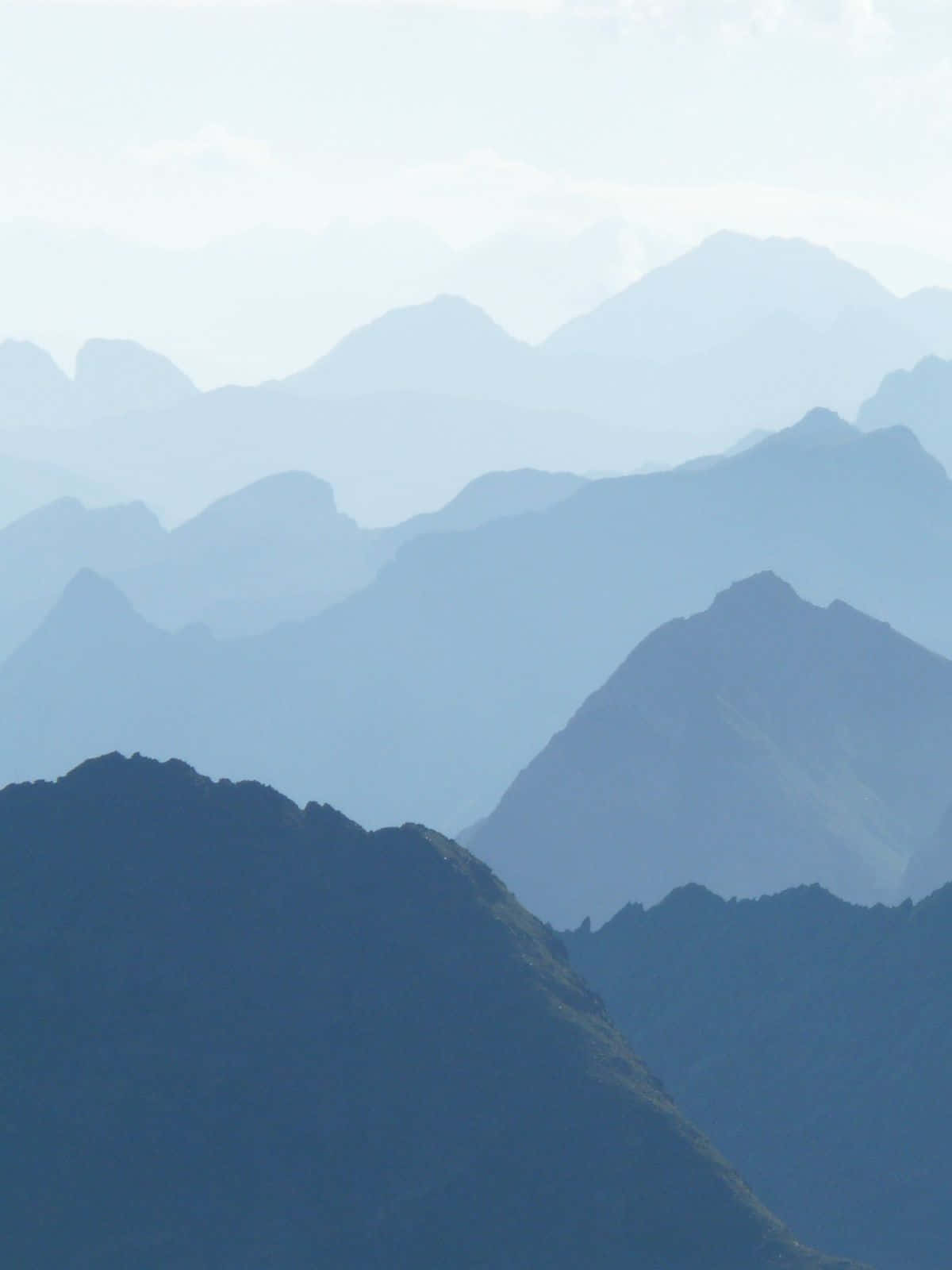 Colorado, mountain peaks, misty blue haze, HD Phone Wallpaper