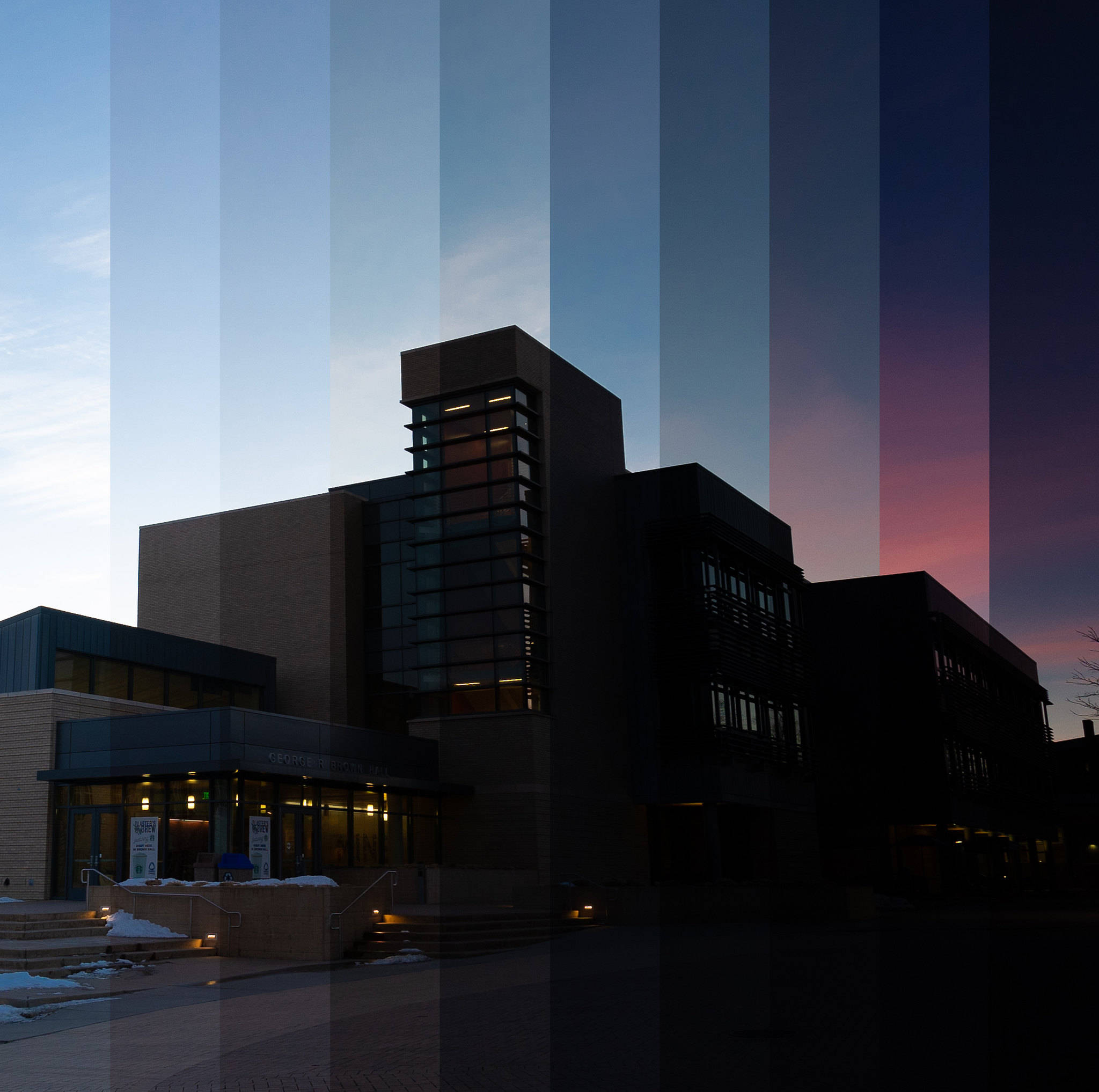 Colorado School Of Mines, twilight sky, purple, Full HD Desktop Wallpaper